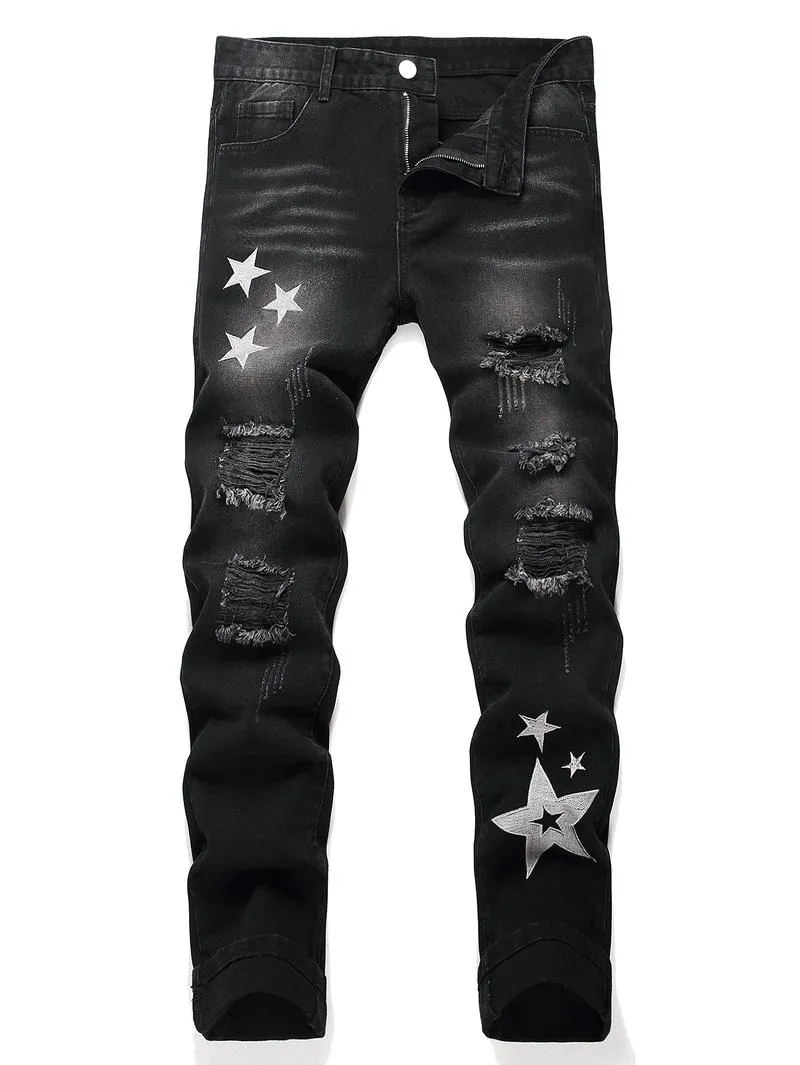 Men's slim-fit fashionable jeans