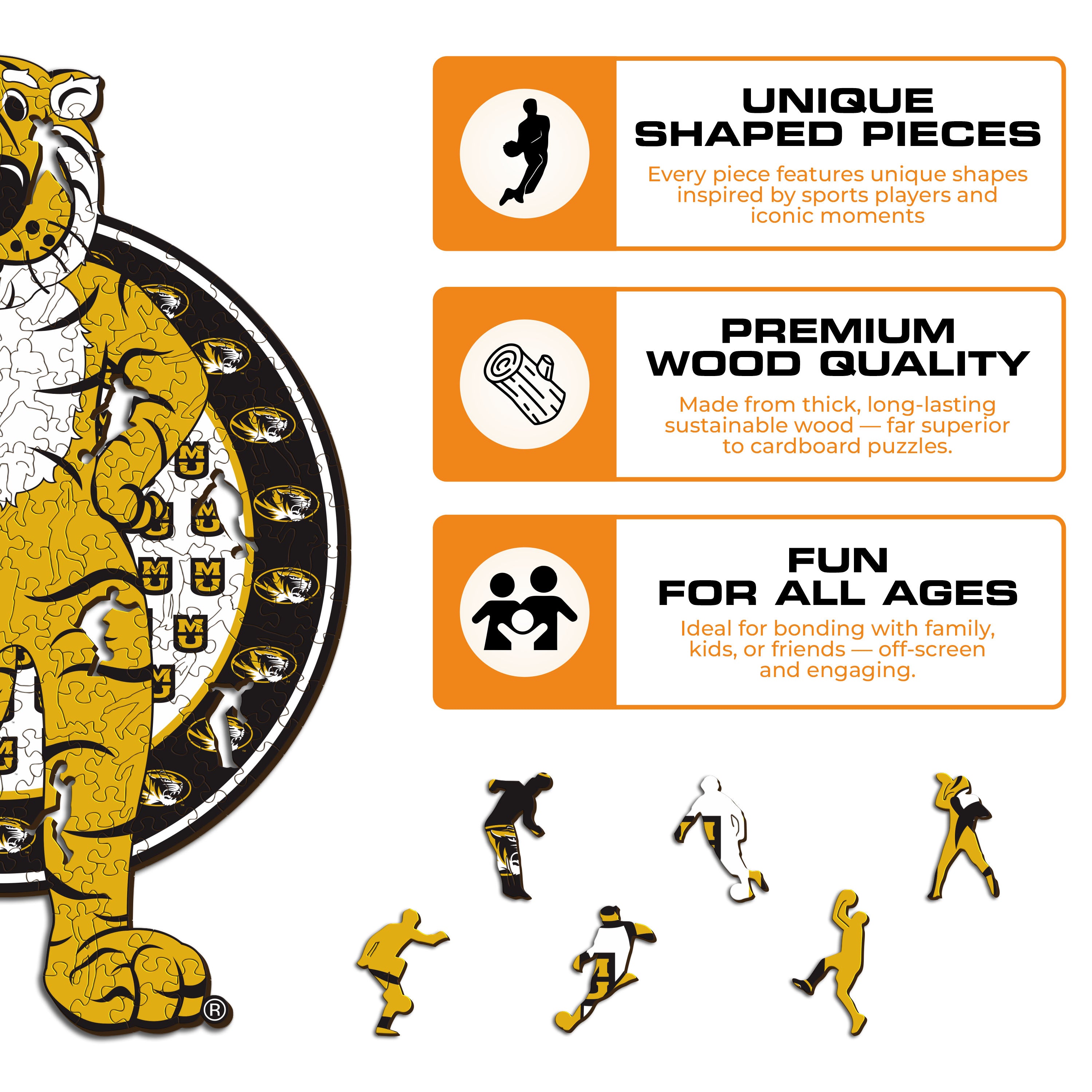 University of Missouri Mascot - Wooden Puzzle