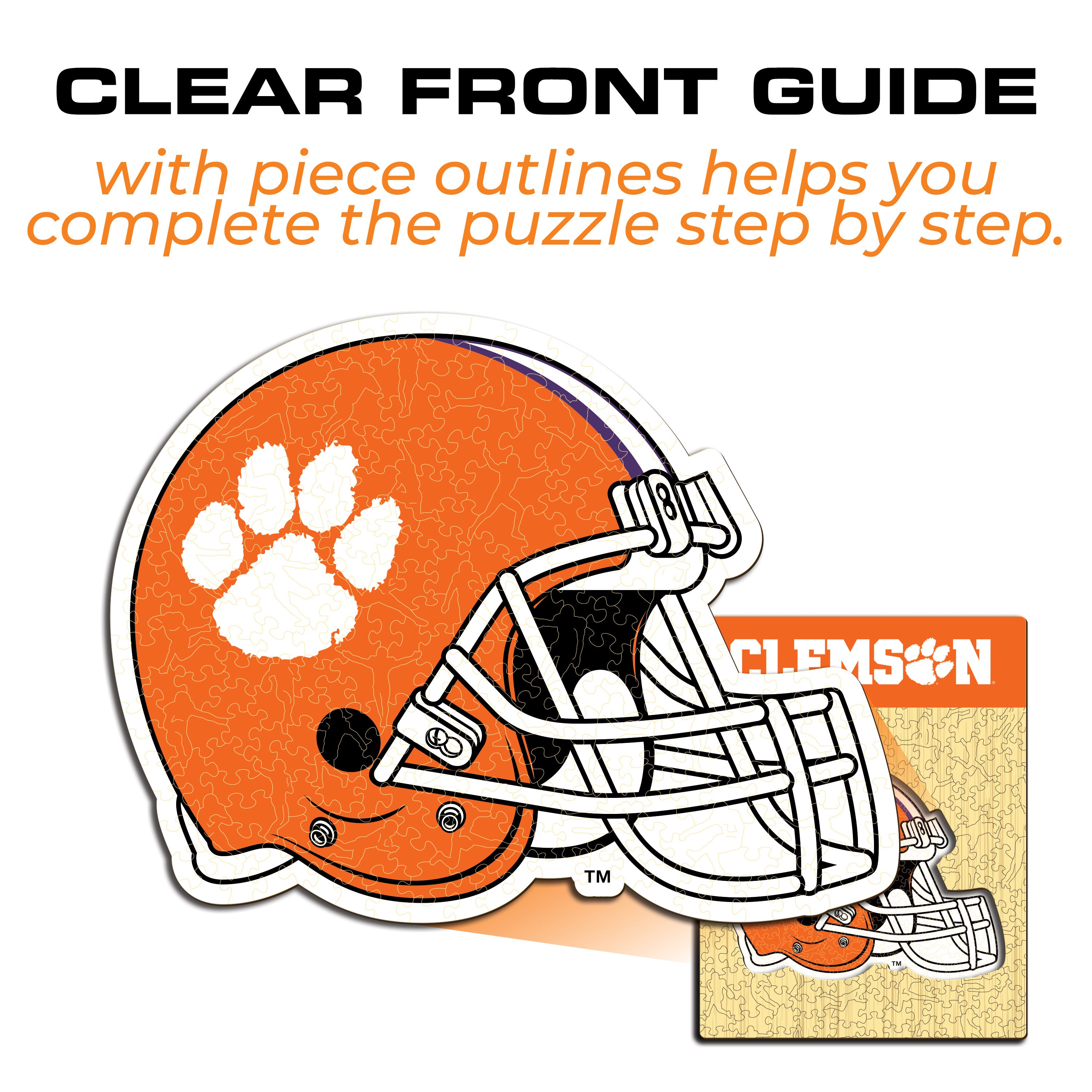Clemson University Helmet - Wooden Puzzle