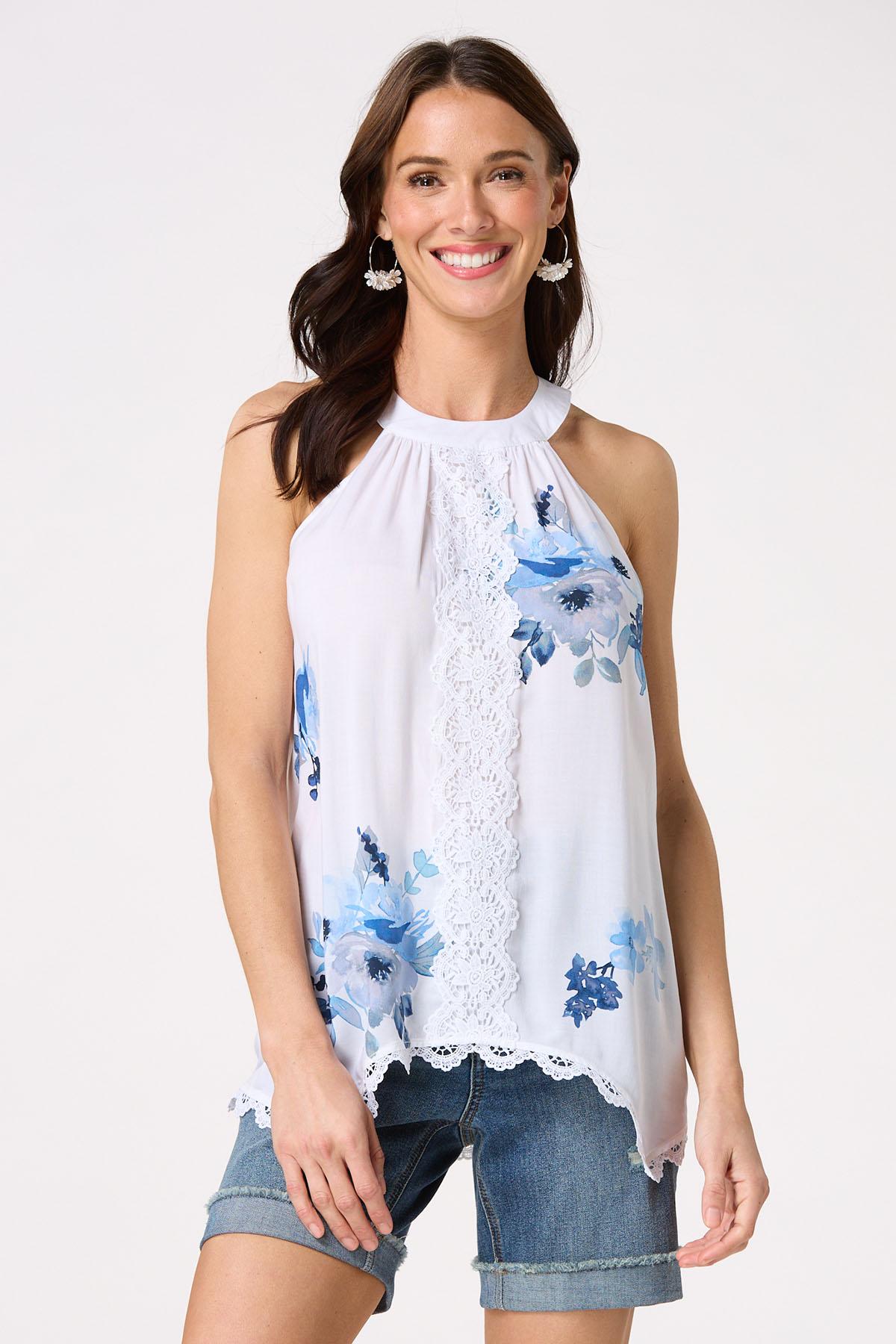 Floral Lace Trim Cleo Tank