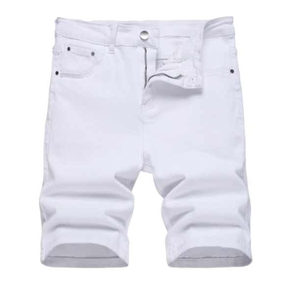 Men's Slim Fit Stretch Denim Shorts Ripped Skinny Jean Shorts for