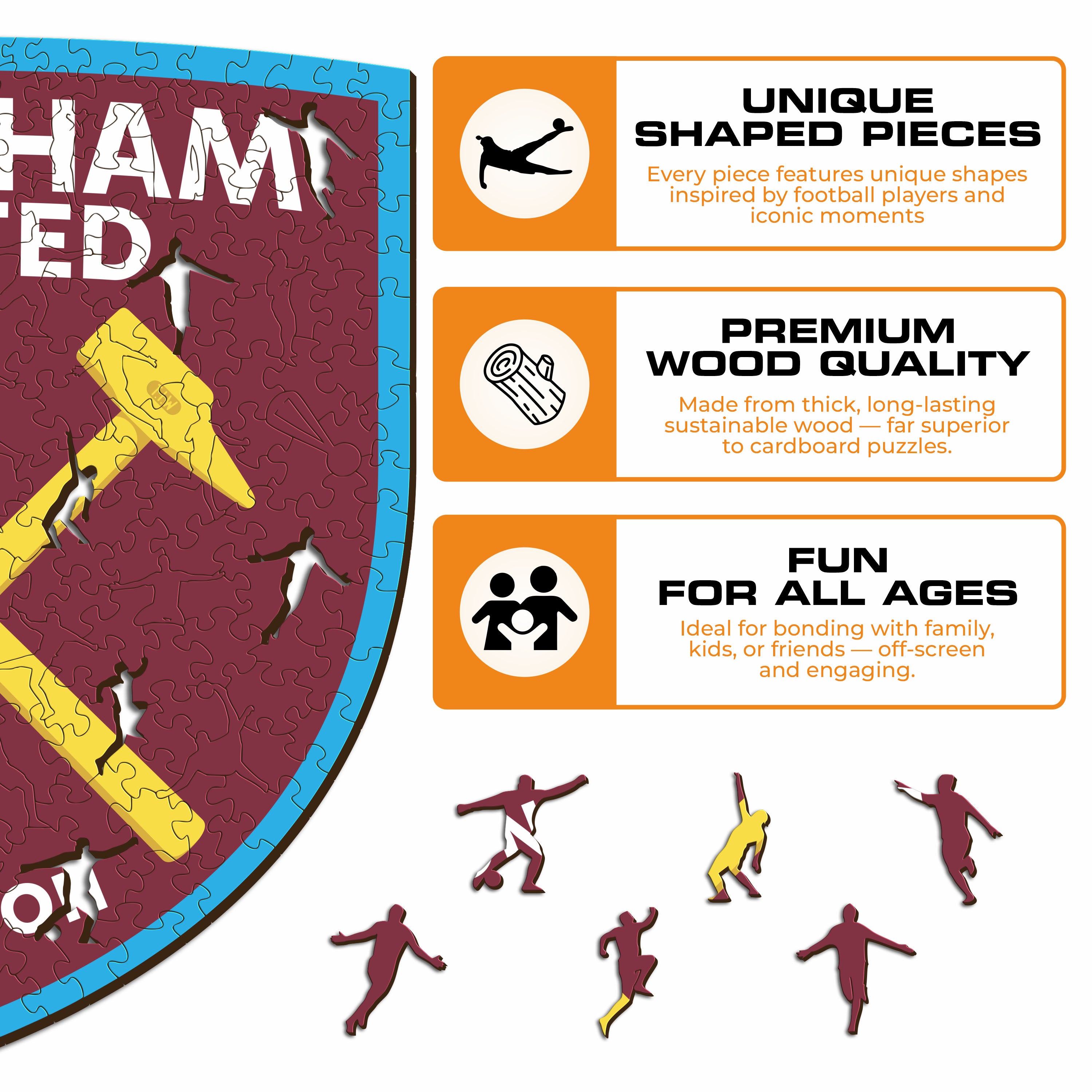 West Ham United FC® Logo - Wooden Puzzle