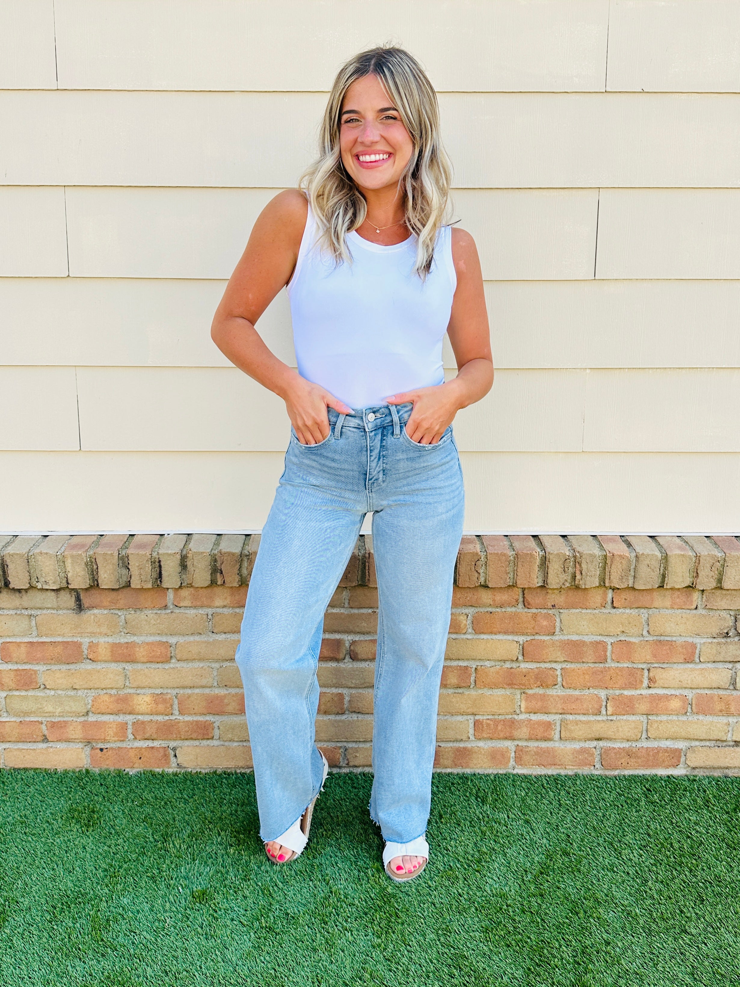 Wear Everywhere Wide Leg Tummy Control Jeans