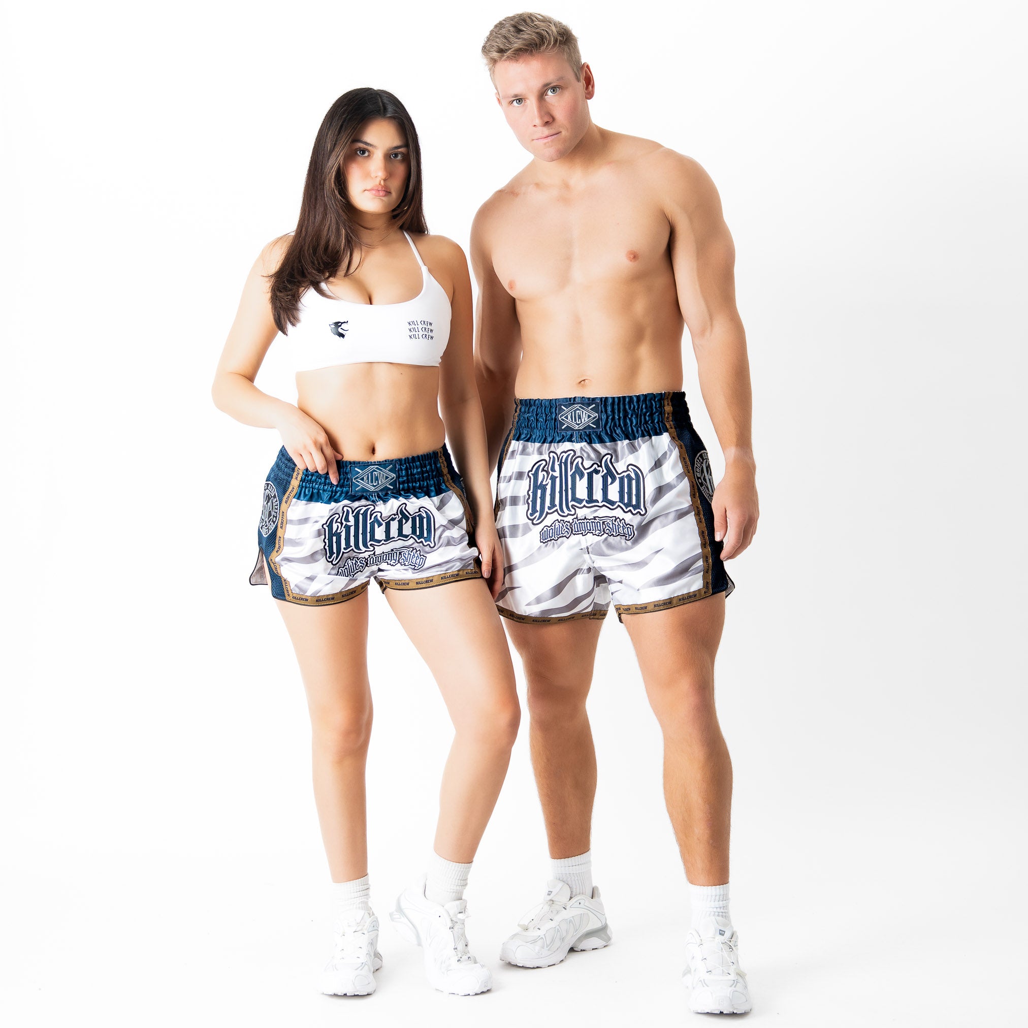 MUAY THAI FIGHT SHORTS - TIGER ALBINO