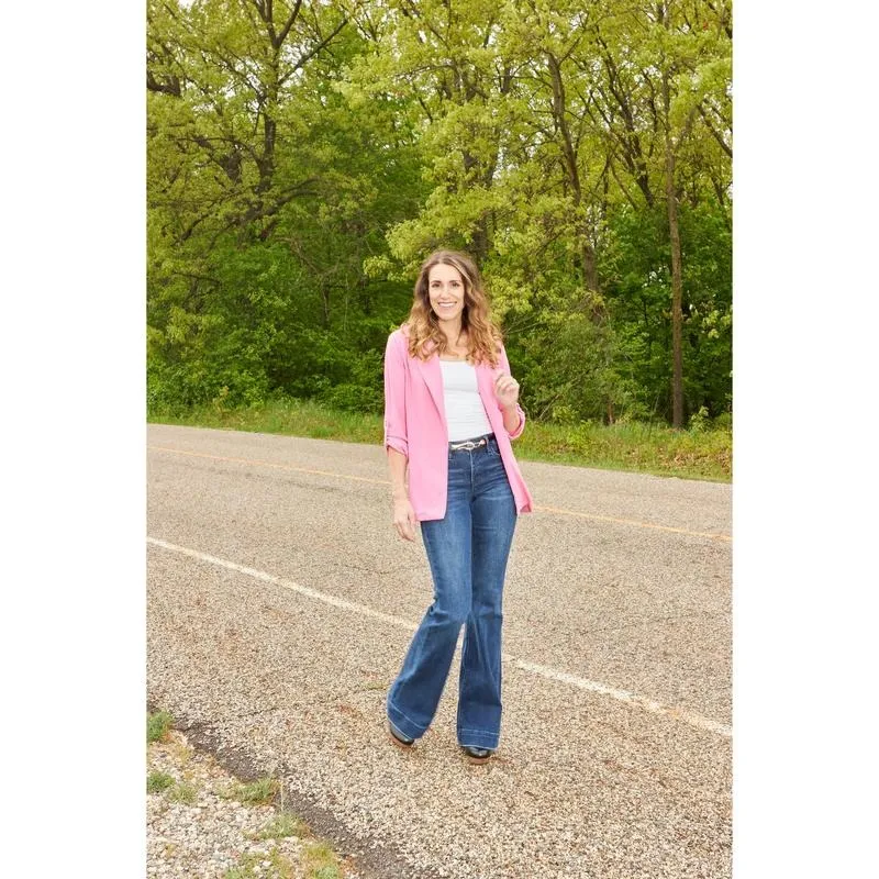 Mid-Rise Tummy Control Flare Denim Fit Jean Womenswear Bottom