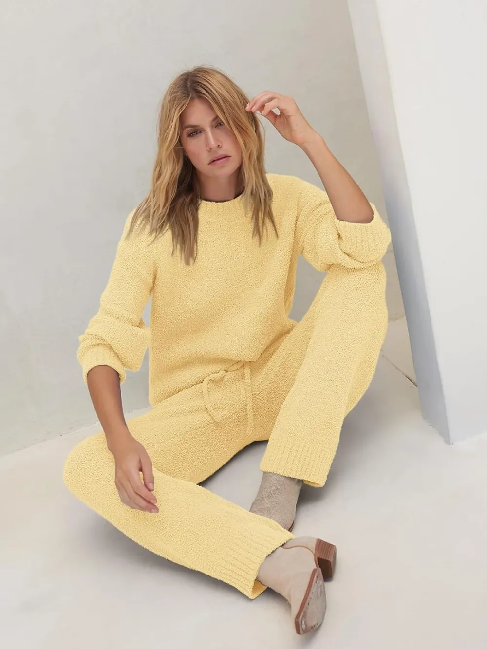 Womens Pajama Sets 2025 Fall Lounge Sweater Set