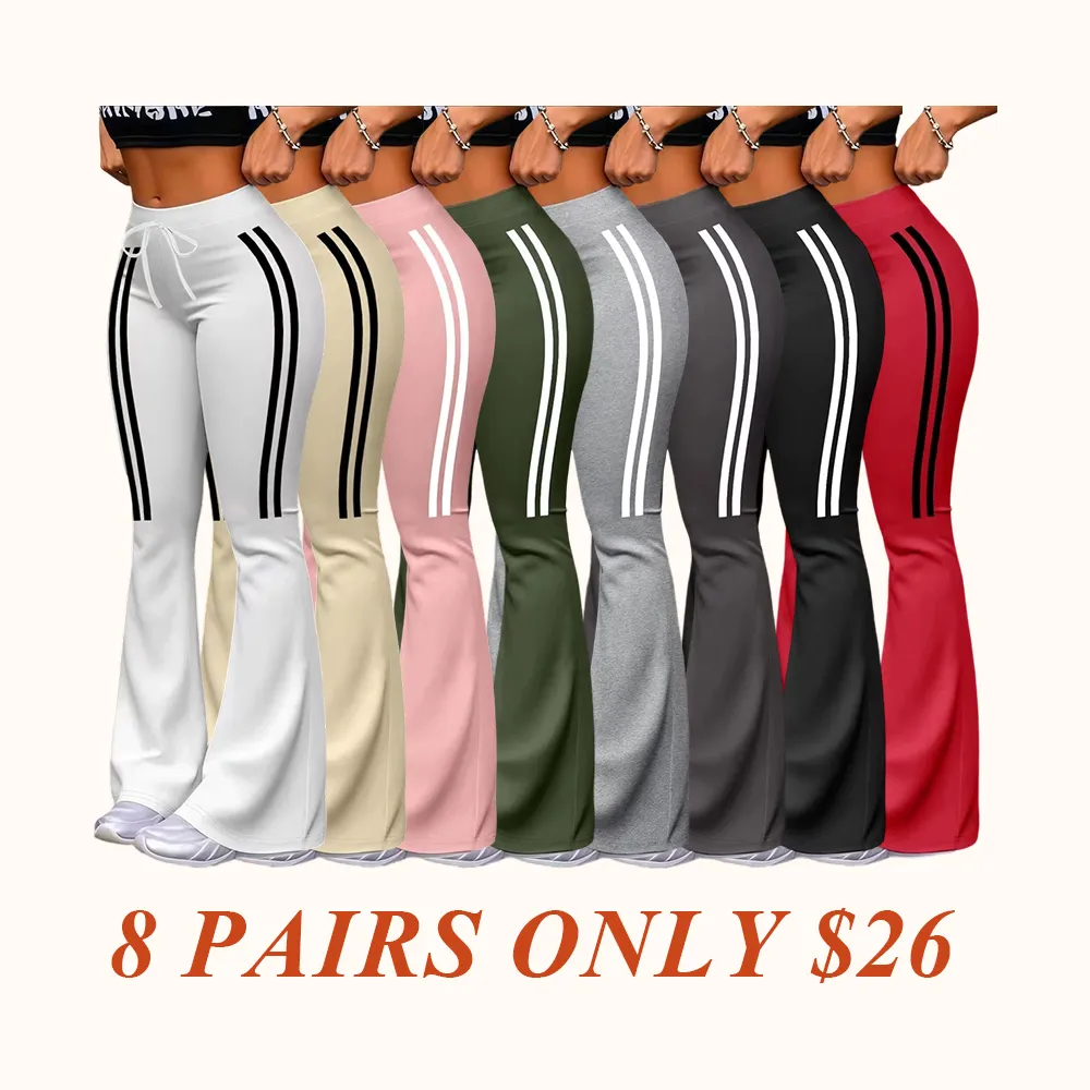 Women's Casual Fashion Long Pants, Unique Print, Drawstring Waist, Milk Silk Yoga Pants