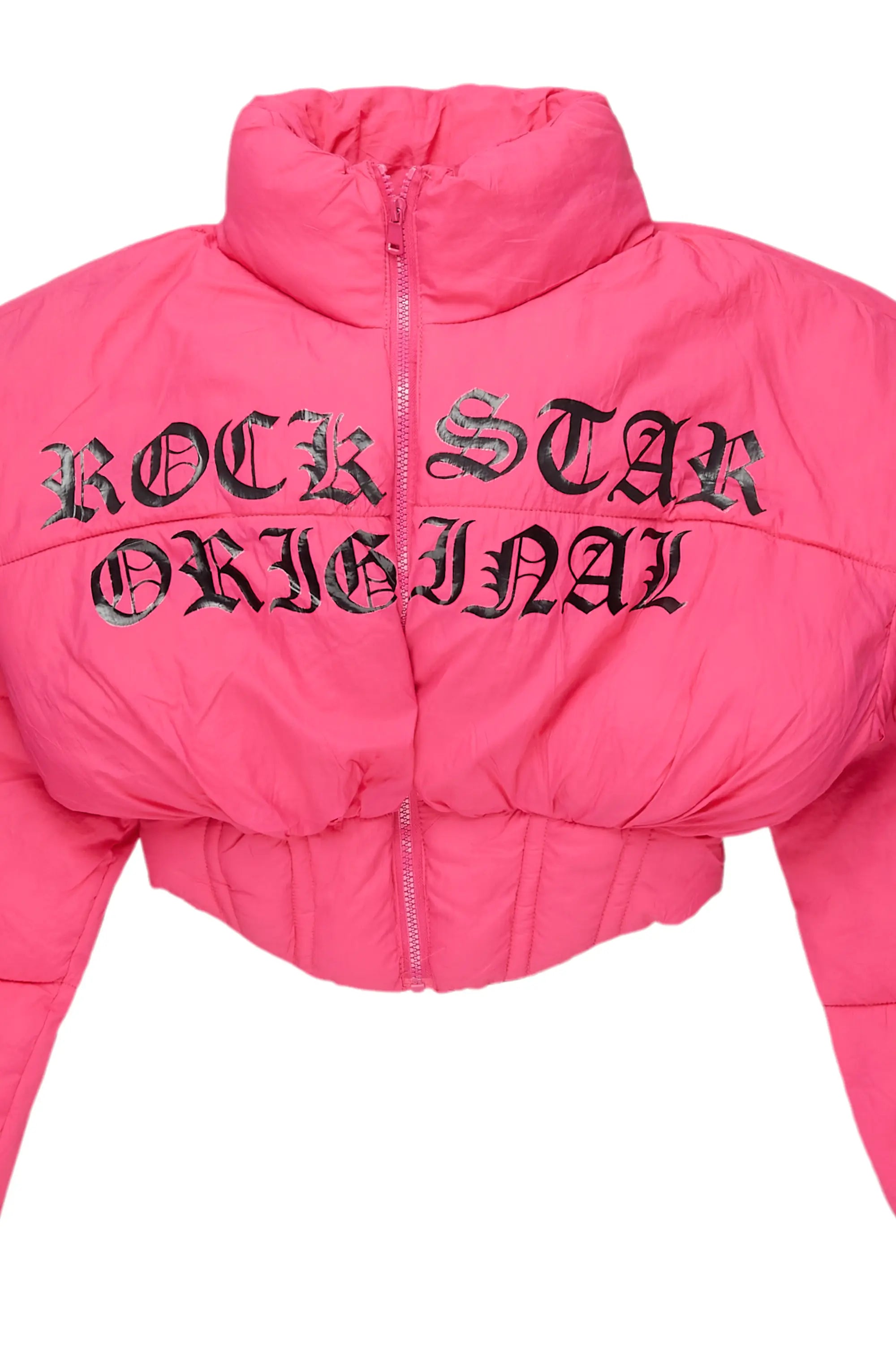Samaiya Hot Pink Corset Puffer Jacket