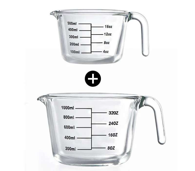 Anchor Hocking 1 Litre Glass Measuring Jug. Measures in Oz Pints & Ml