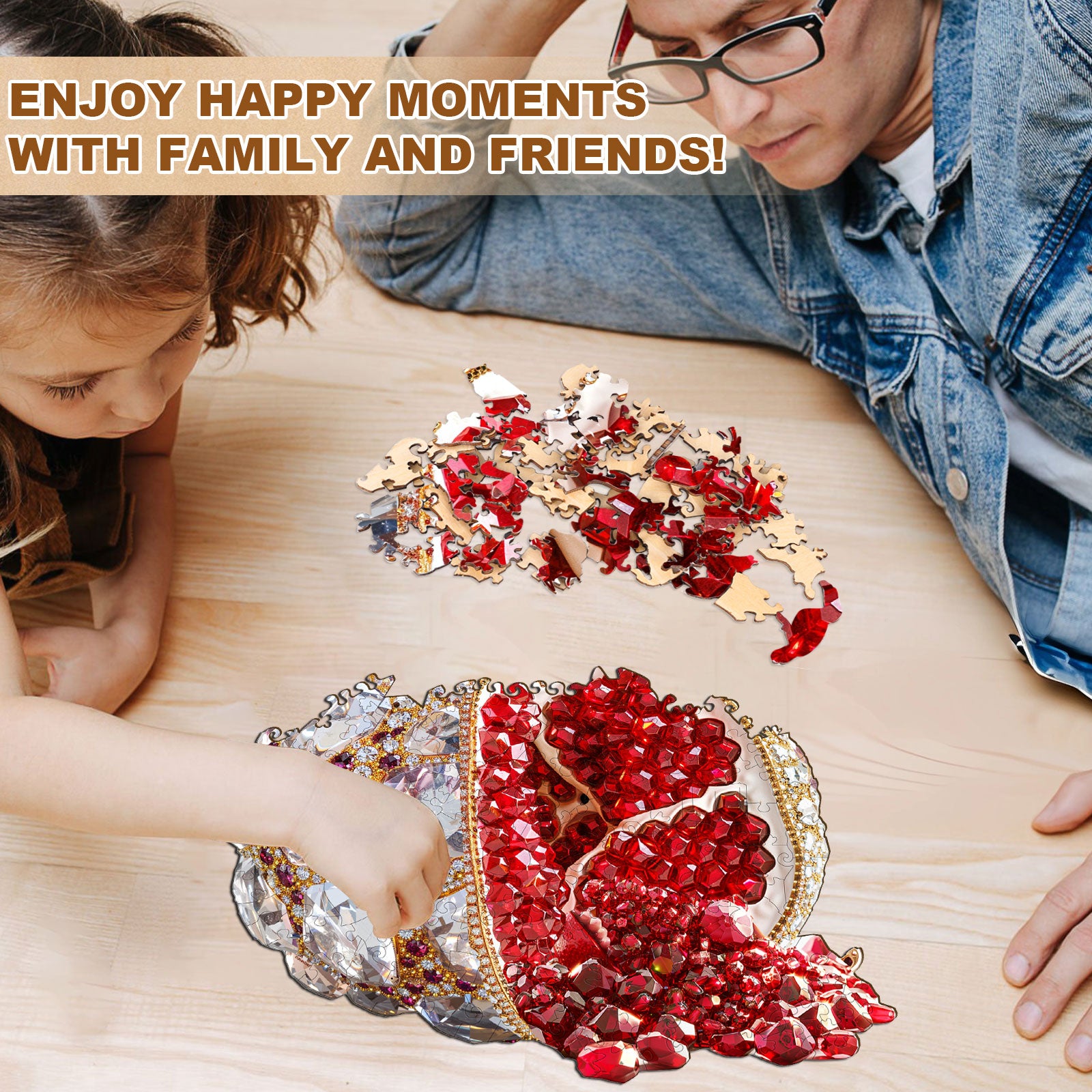 Gem Pomegranate Wooden Jigsaw Puzzle