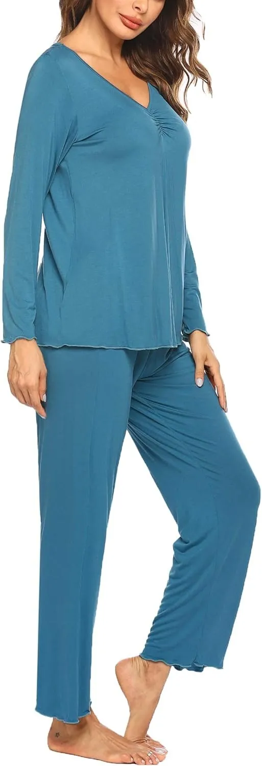 Womens Pajama Sets 2 Piece Lounge Set Fall Winter Pajamas