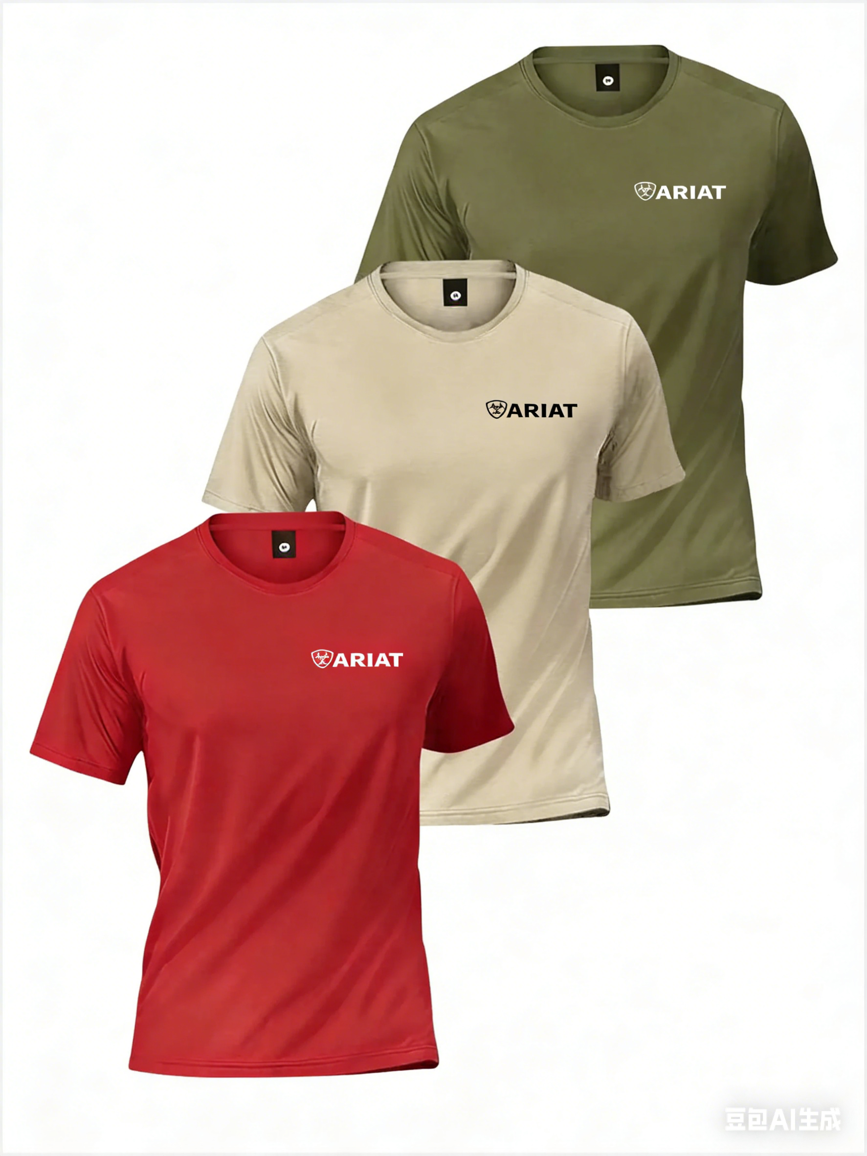 6 Piece Set Sport Short Sleeve T-Shirt, Casual Commute Wear