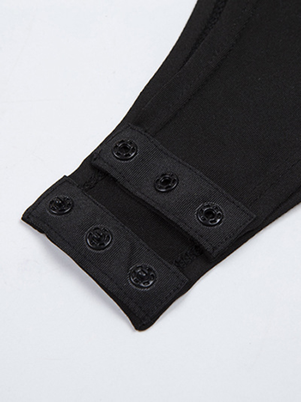 Sleeveless Mesh One-Shoulder Solid Color Split-Joint One-Piece Swimwear