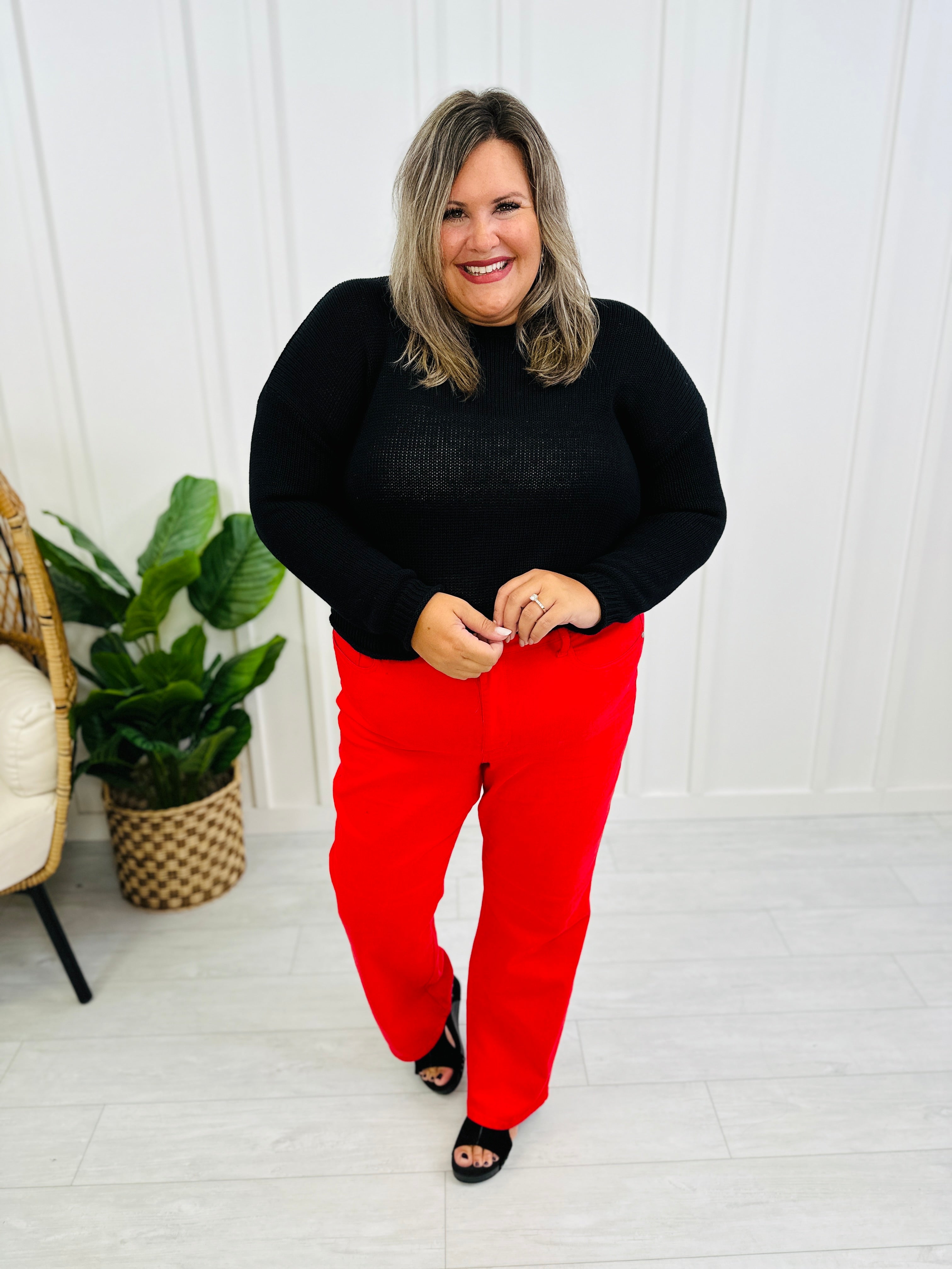 Judy Blue REG/CURVY Cherry on Top Straight Leg Jeans