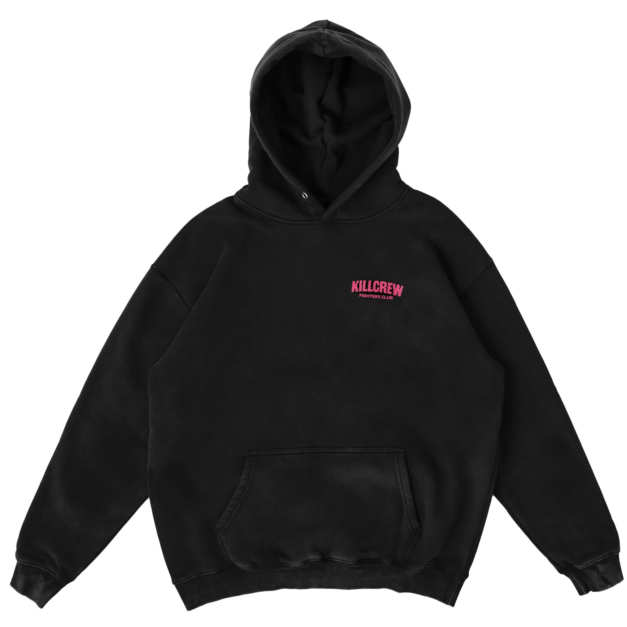 OVERSIZED LUX RIGOROUS TRAINING HOODIE - BLACK / PINK