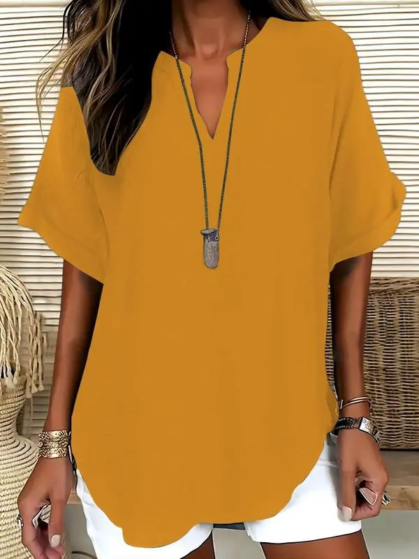 Women's Plain Shortsleeve Blouse (Just $3 Each!)
