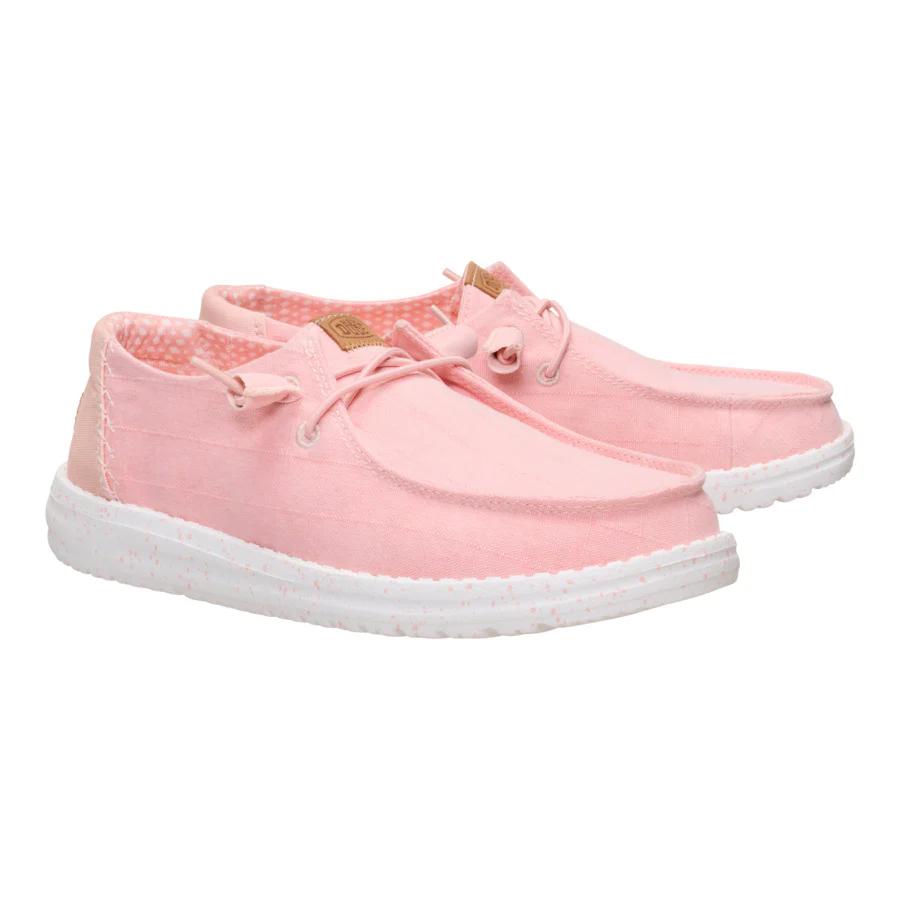 Wendy Chambray Grid - Pale Pink