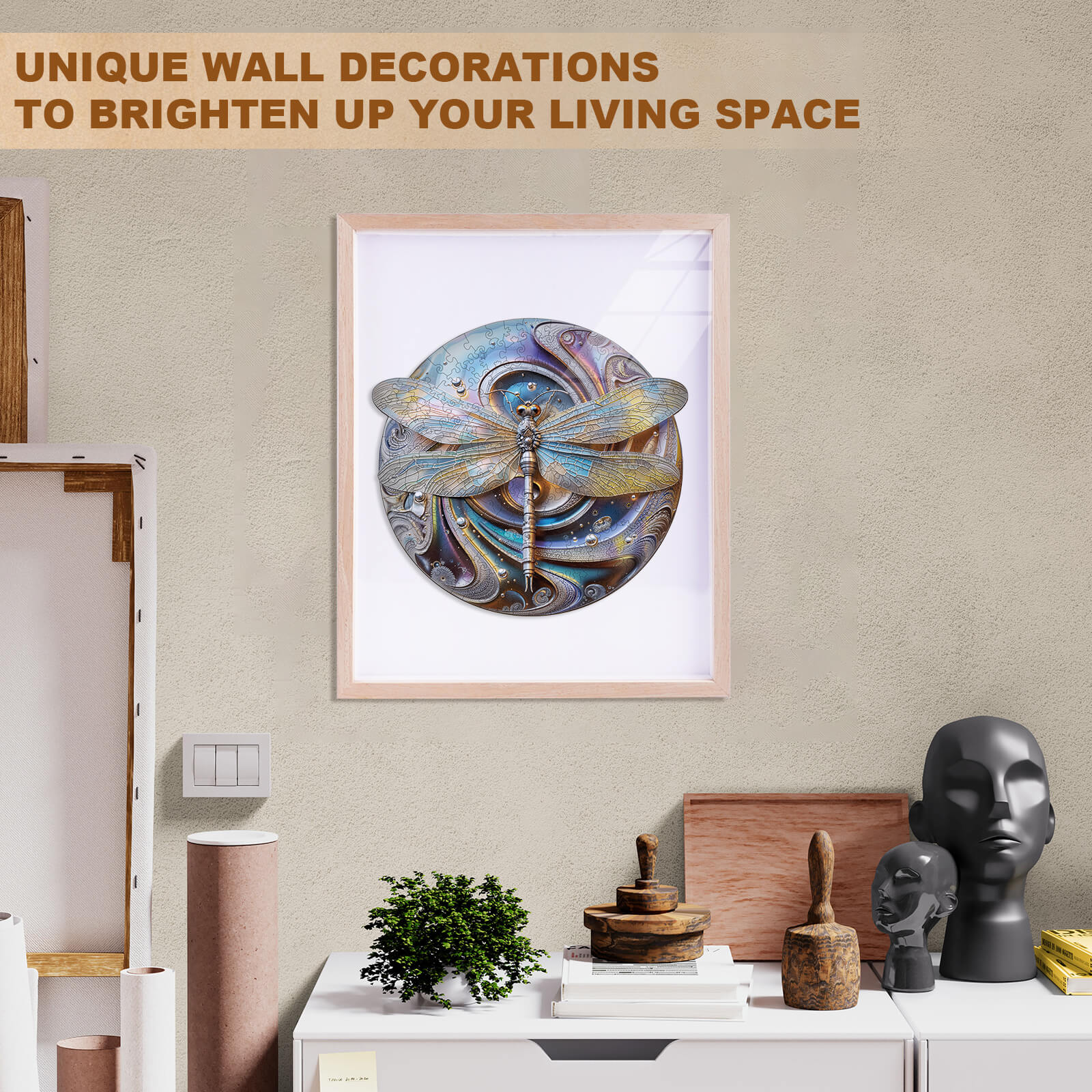 Laser Dragonfly Wooden Jigsaw Puzzle