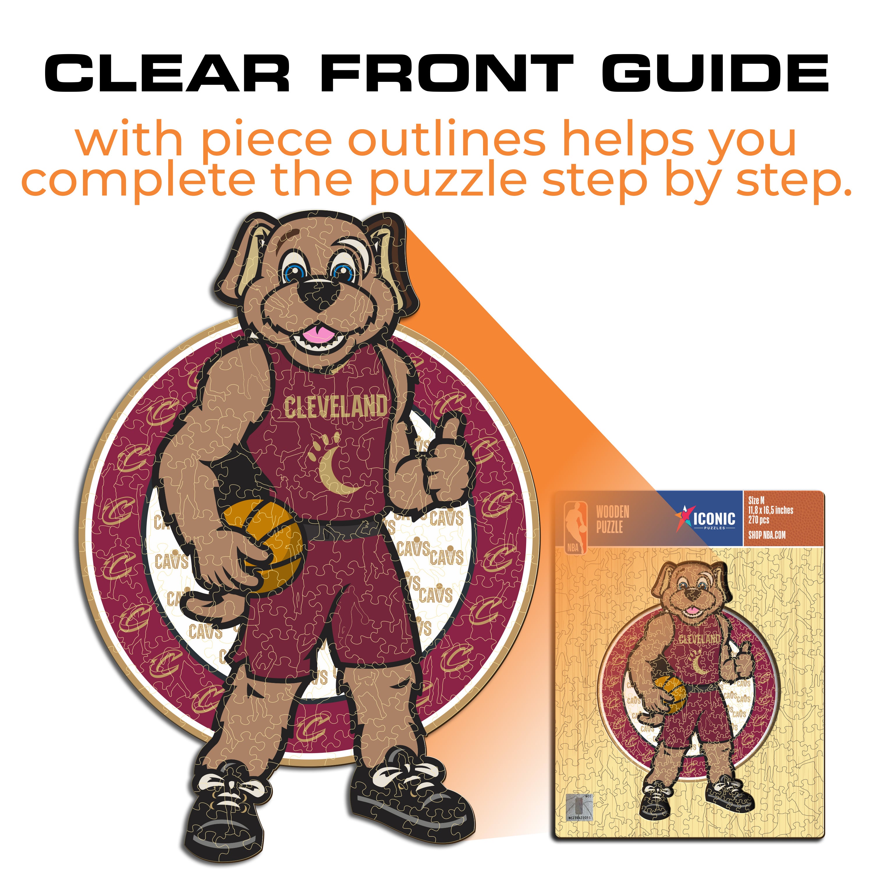 Cleveland Cavaliers™ Mascot - Wooden Puzzle