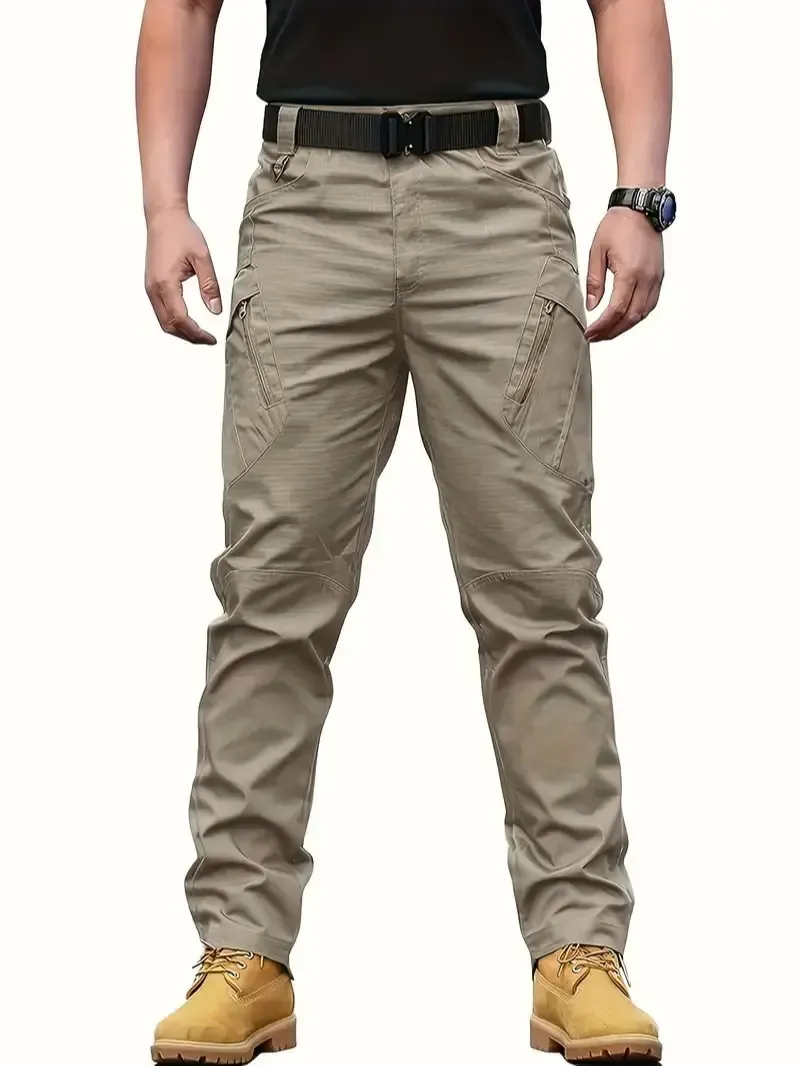 Men's tactical work pants, multi-pocket design, durable fabric