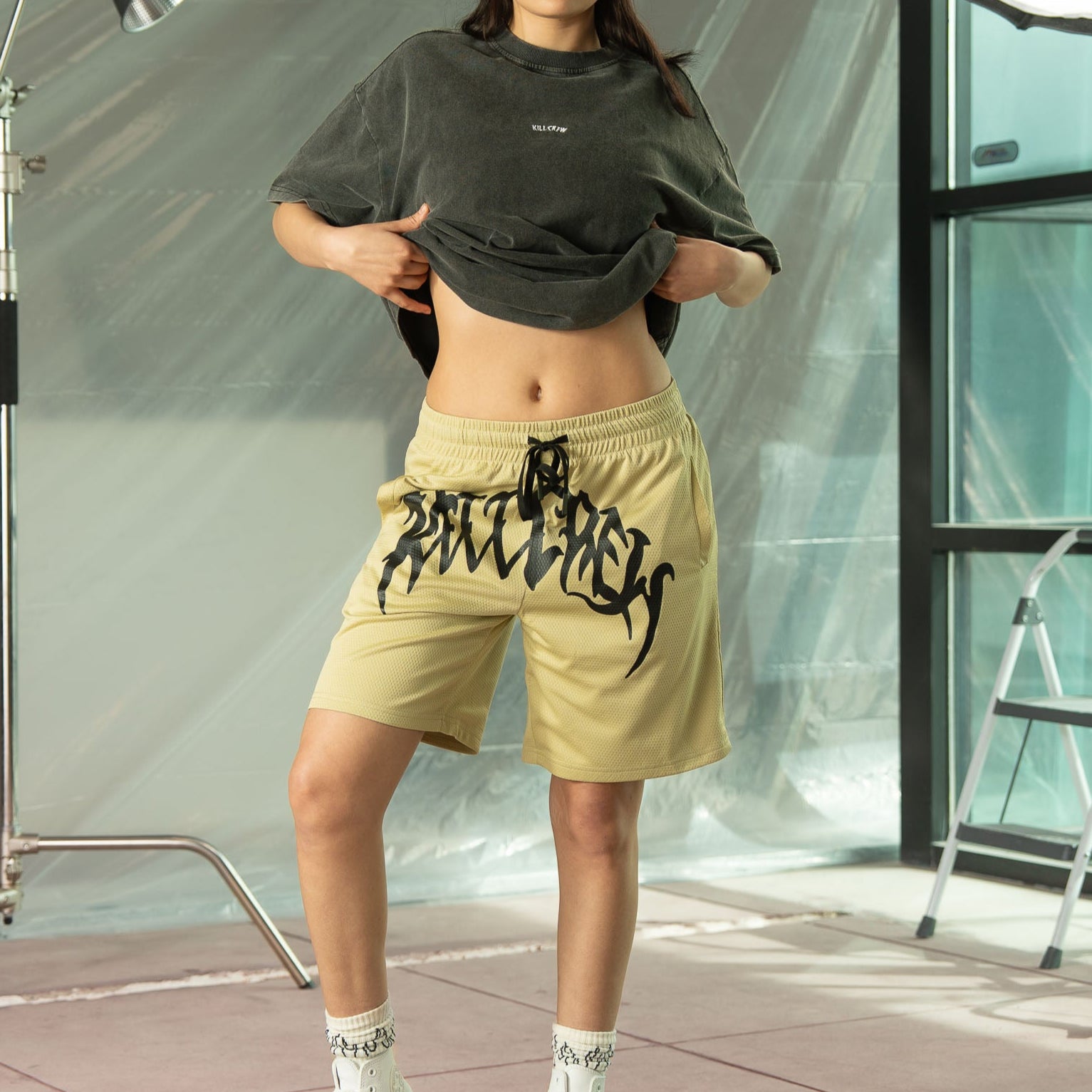 RELAXED CUT SHORTS CLASSIC - GREEN / BLACK