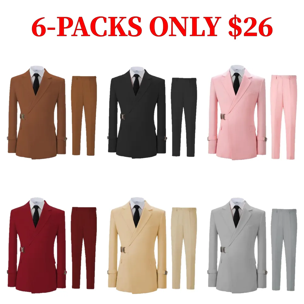 Men's two-piece wedding suit, casual business retro style, groom's attire, party suit