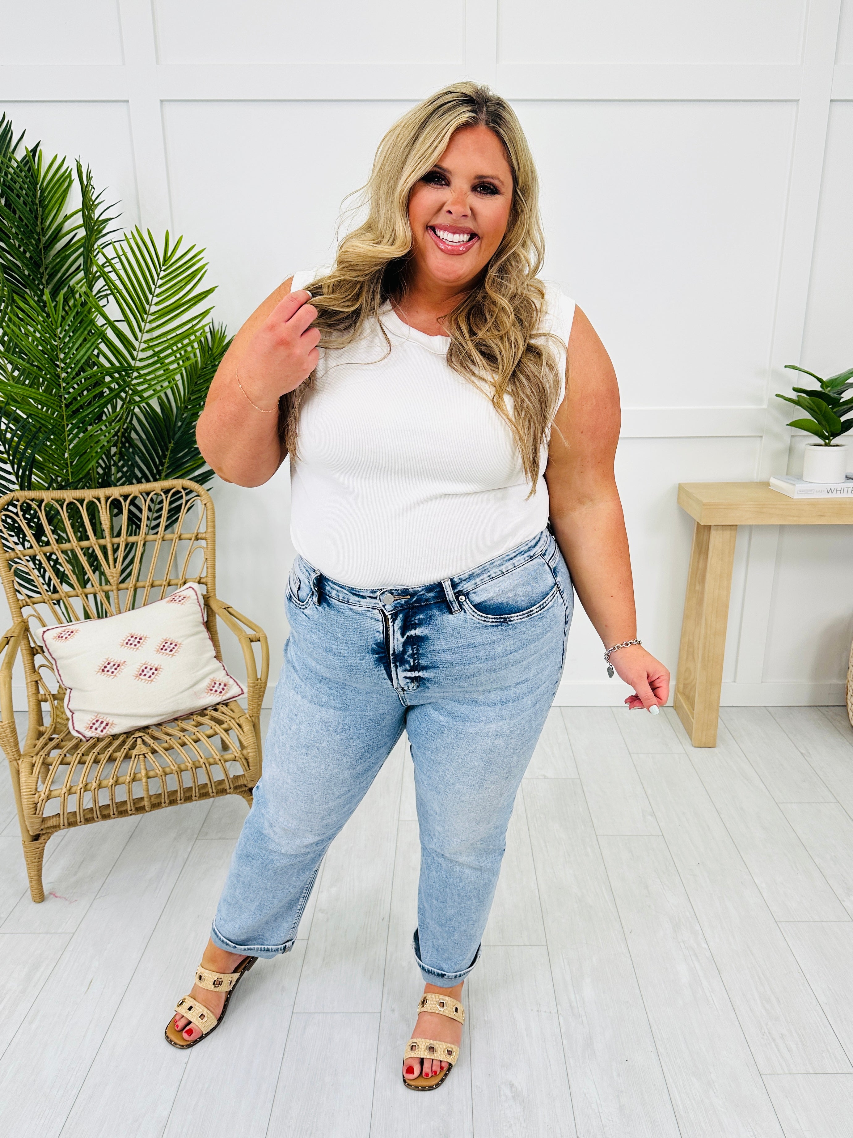 Take My Advice Tummy Control MOCO Exclusive Straight Jeans