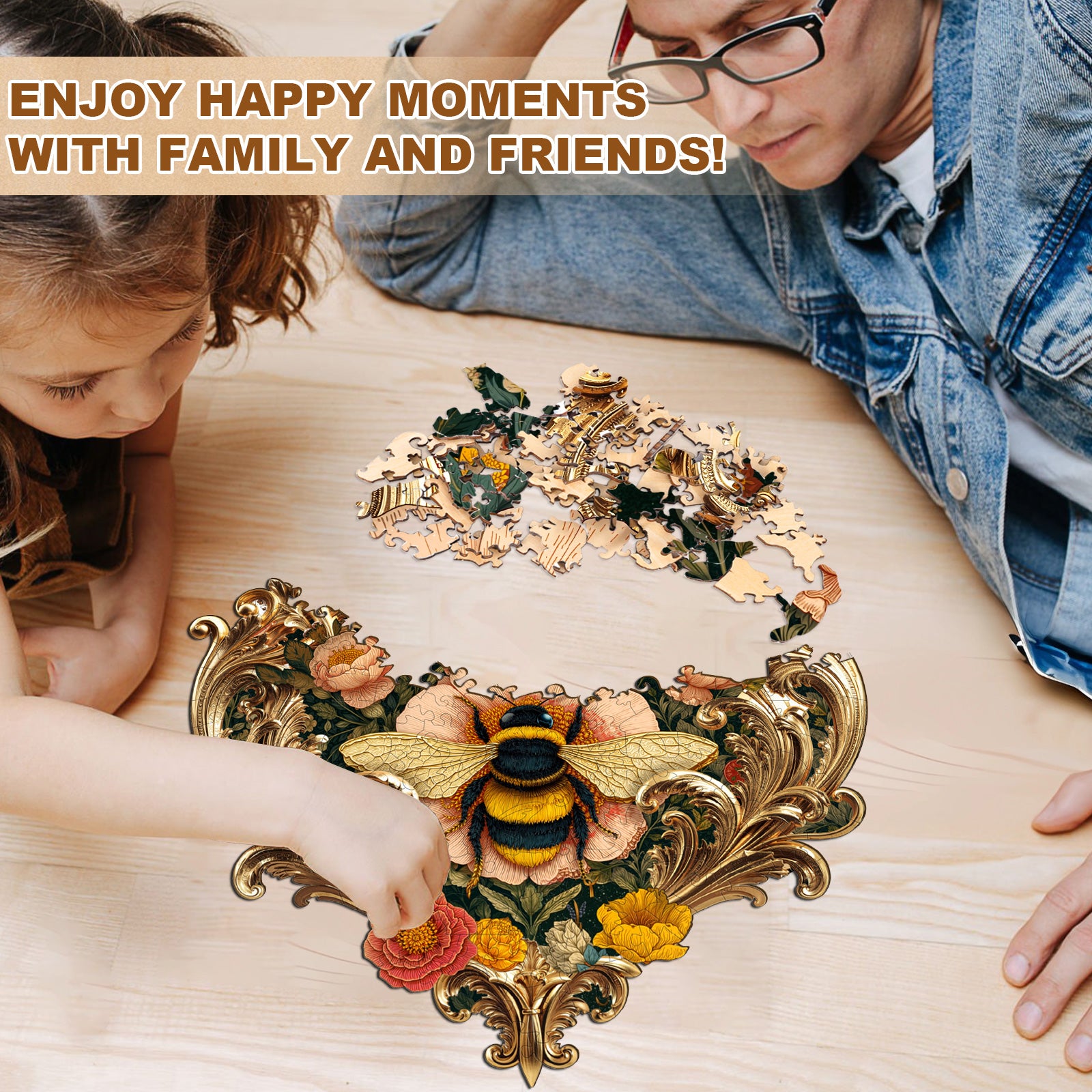 William Morris Bee Wooden Jigsaw Puzzle