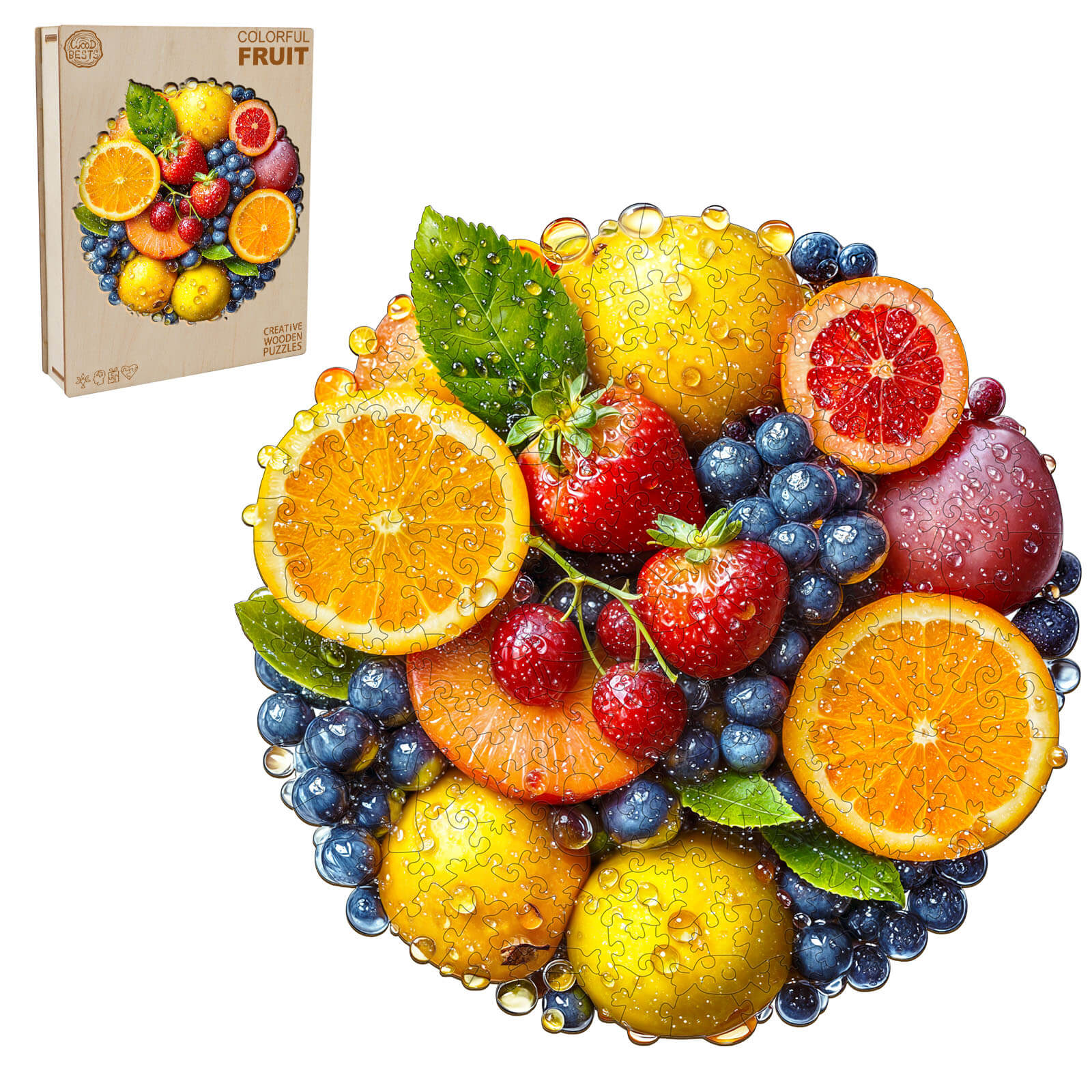 Colorful fruit Wooden Jigsaw Puzzle
