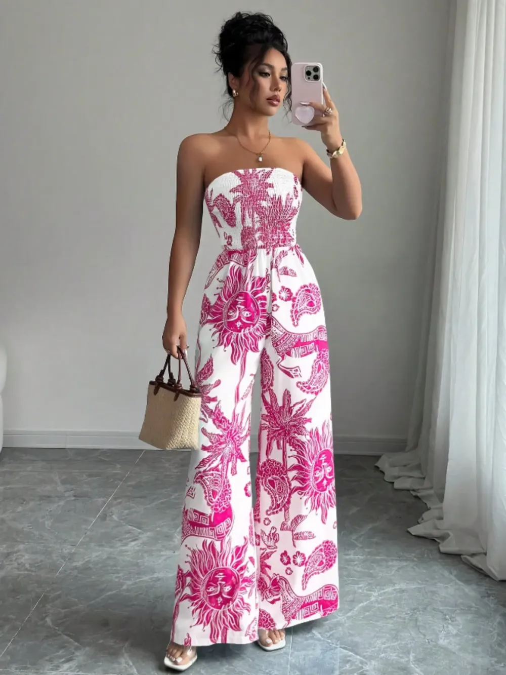 Women's Slim-Fit Casual Woven Jumpsuit