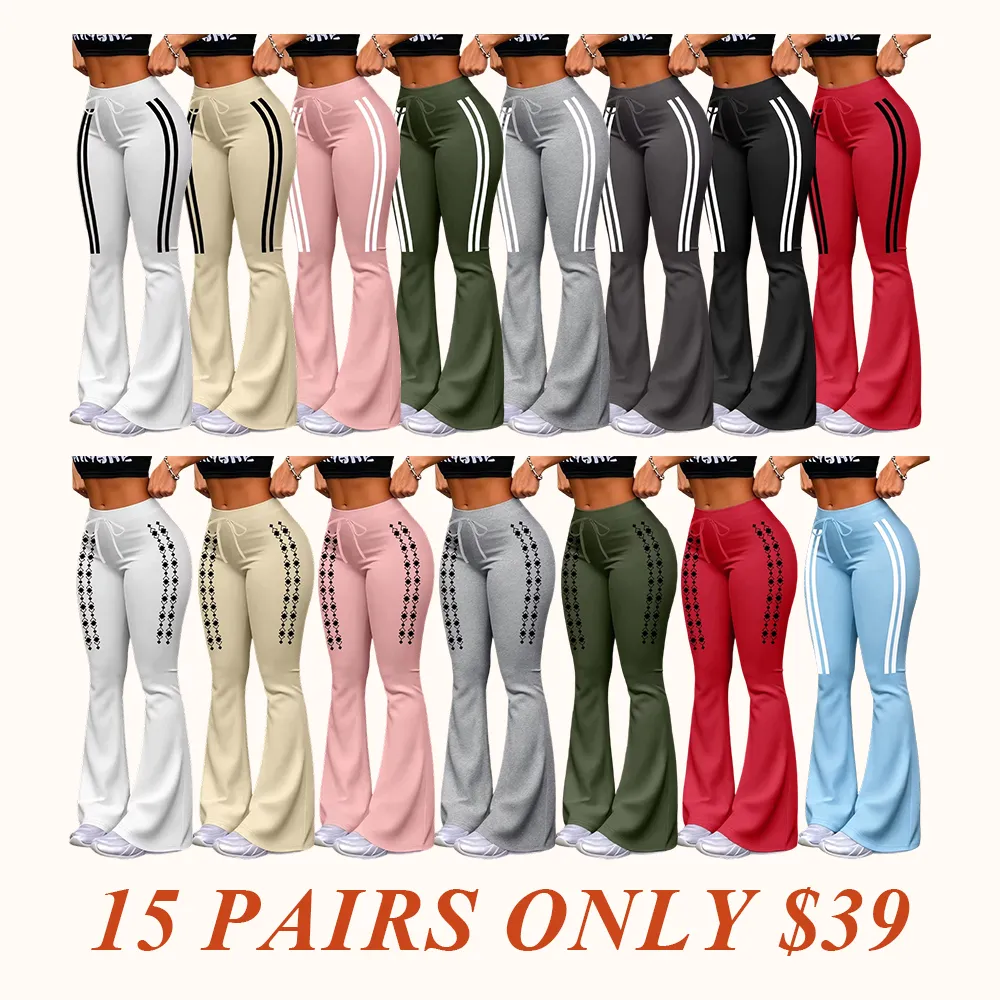 Women's Casual Fashion Long Pants, Unique Print, Drawstring Waist, Milk Silk Yoga Pants