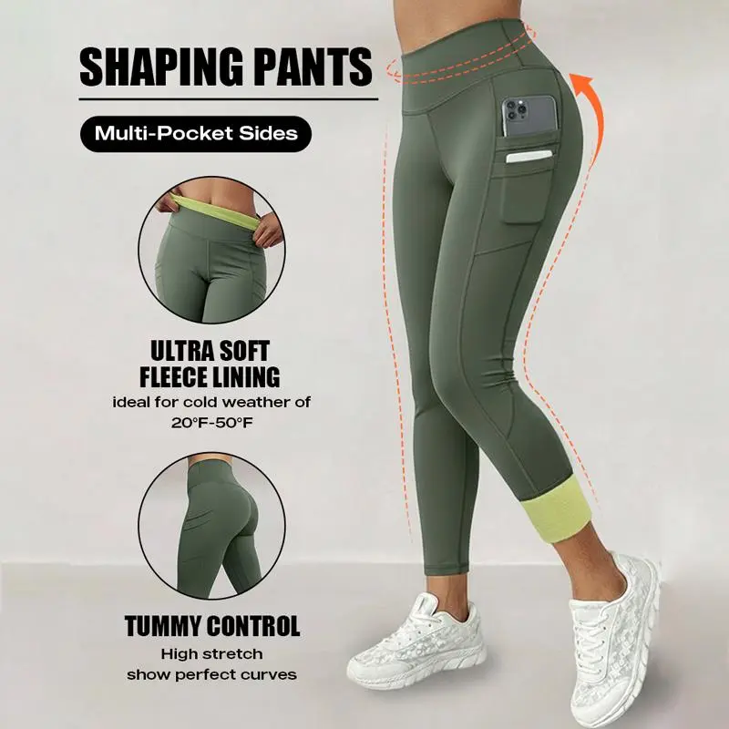 Winter Warm High Waisted Workout Athletic Leggings Tummy Control Butt Lifting Ultra Soft