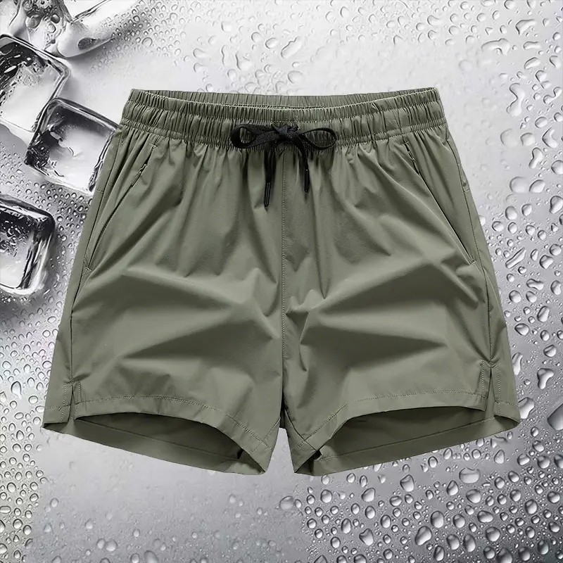 Men's Breathable Zipper Pocket Shorts – Casual Drawstring Athletic Fit