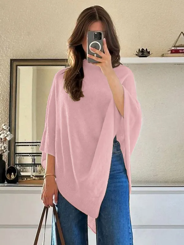 Women's Plain Loose Elegant Fashion Sweater Shawl