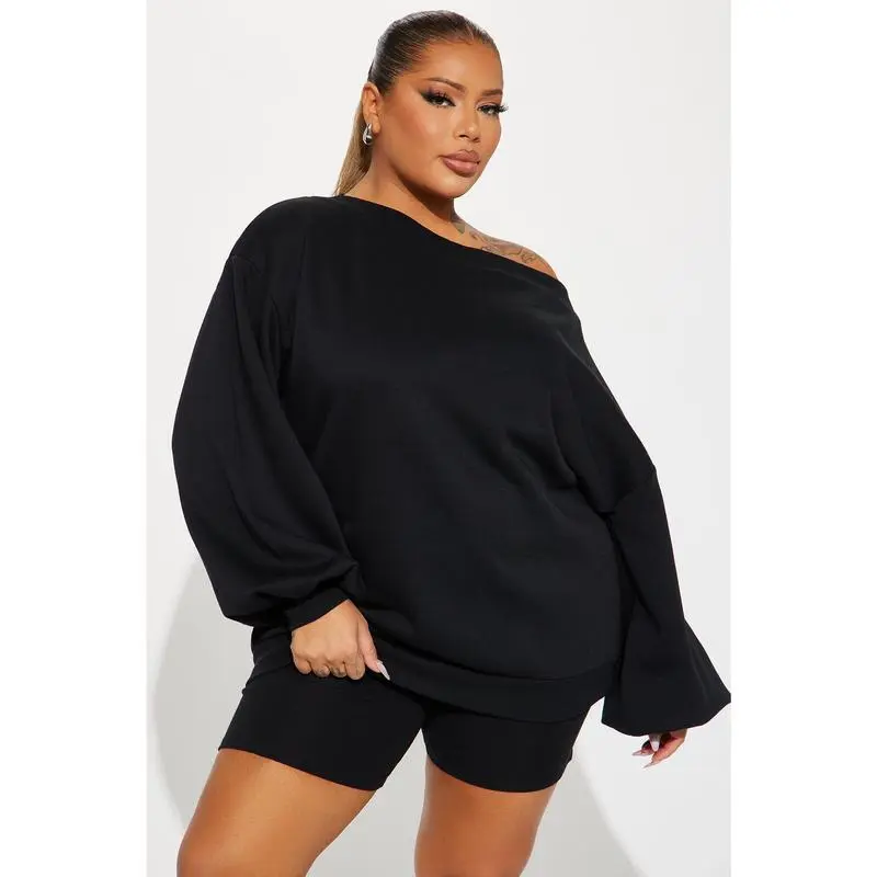 Shoulder Oversized Sweatshirt