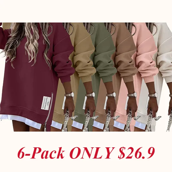 Womens Long Sleeve Pullover Sweatshirt