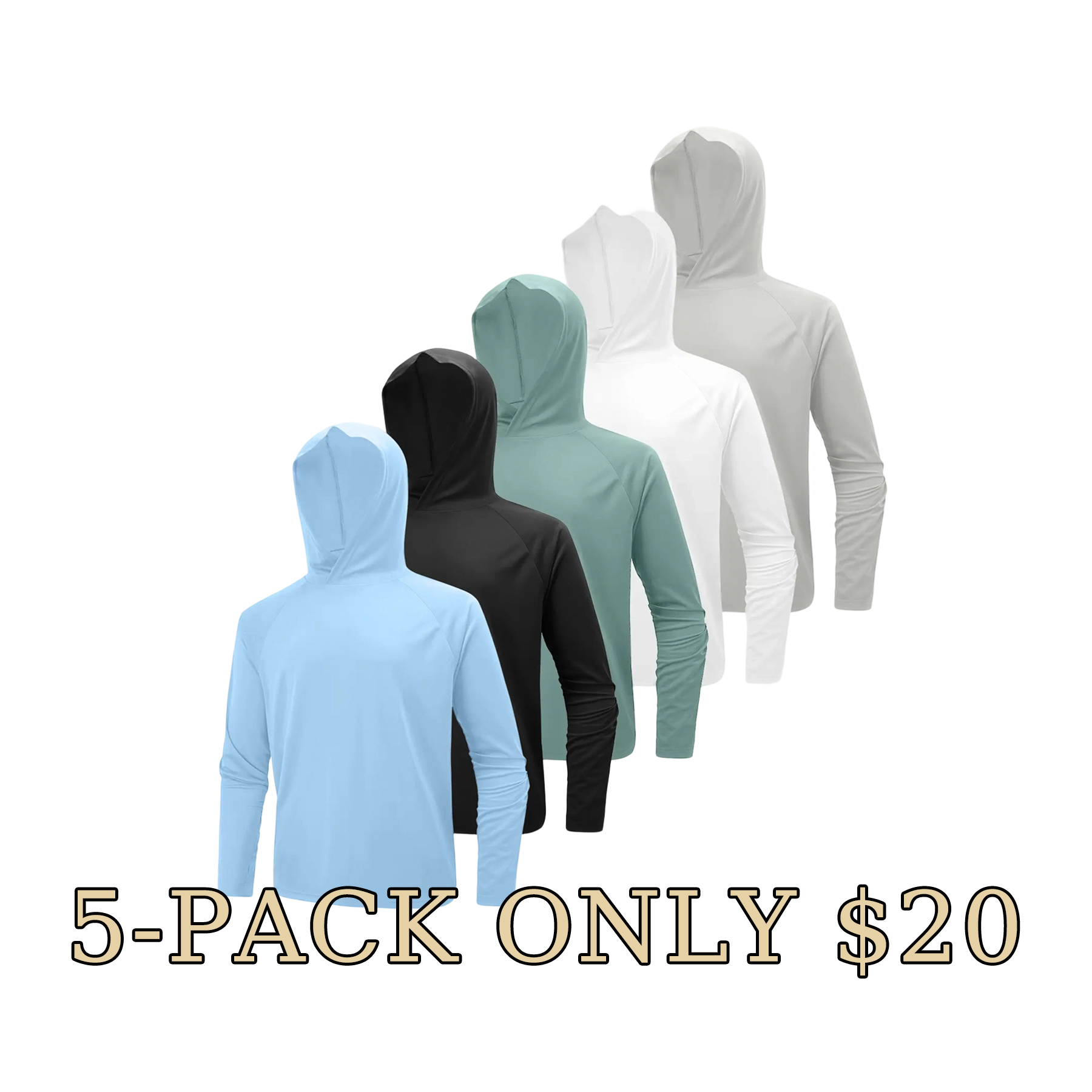 Men's Lightweight UPF50+ Sun Protection Performance Hoodie