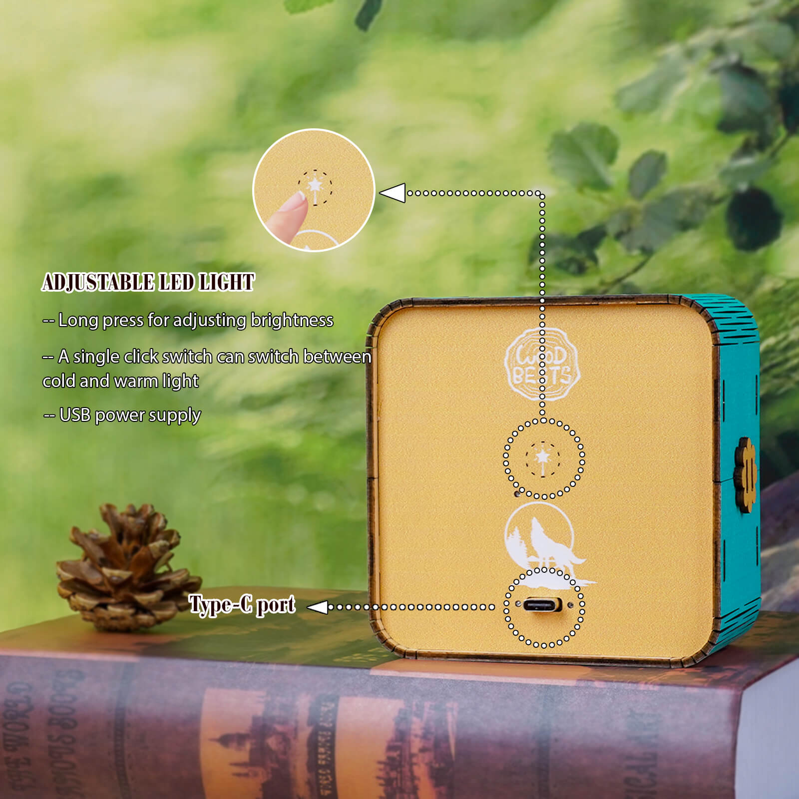 Forest Fantasy Wolf Kit - 3D Wooden Puzzle Night Light