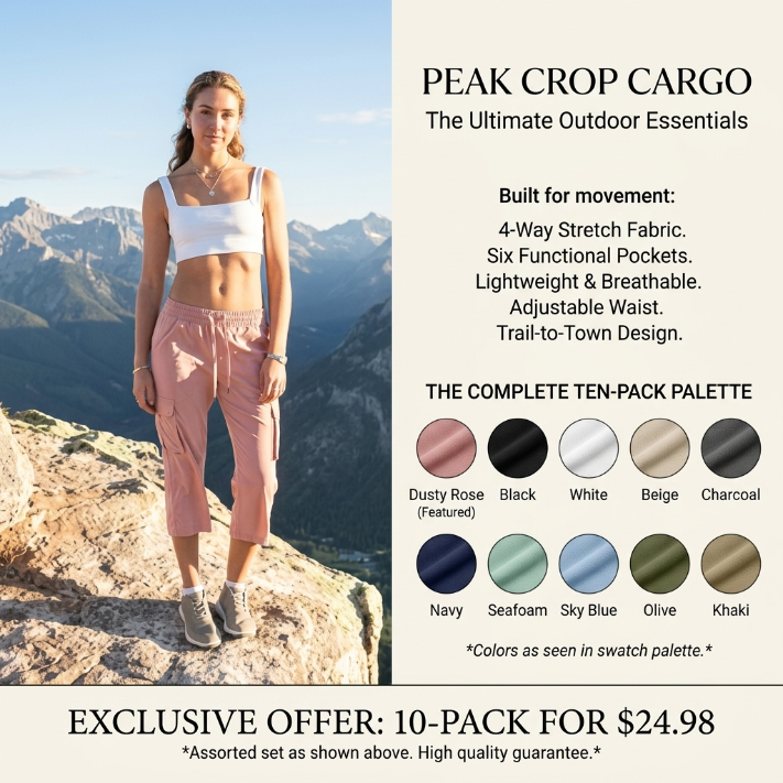 Women’s Lightweight Quick-Dry Capri Cargo Pants