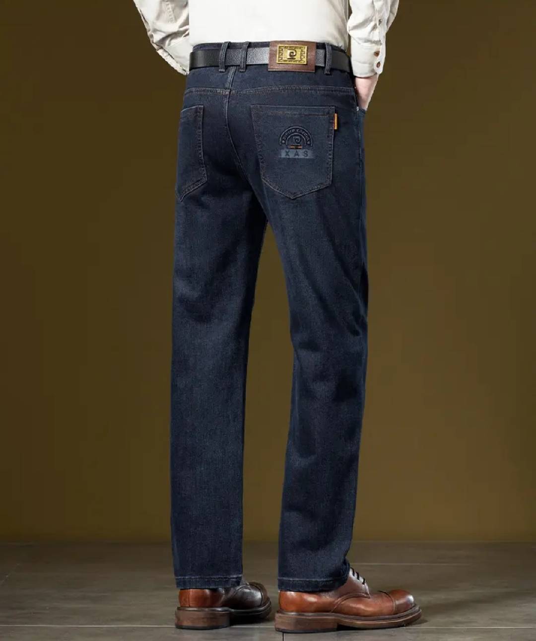 Spring New Men's 100% Pure Cotton Straight - Leg Jeans