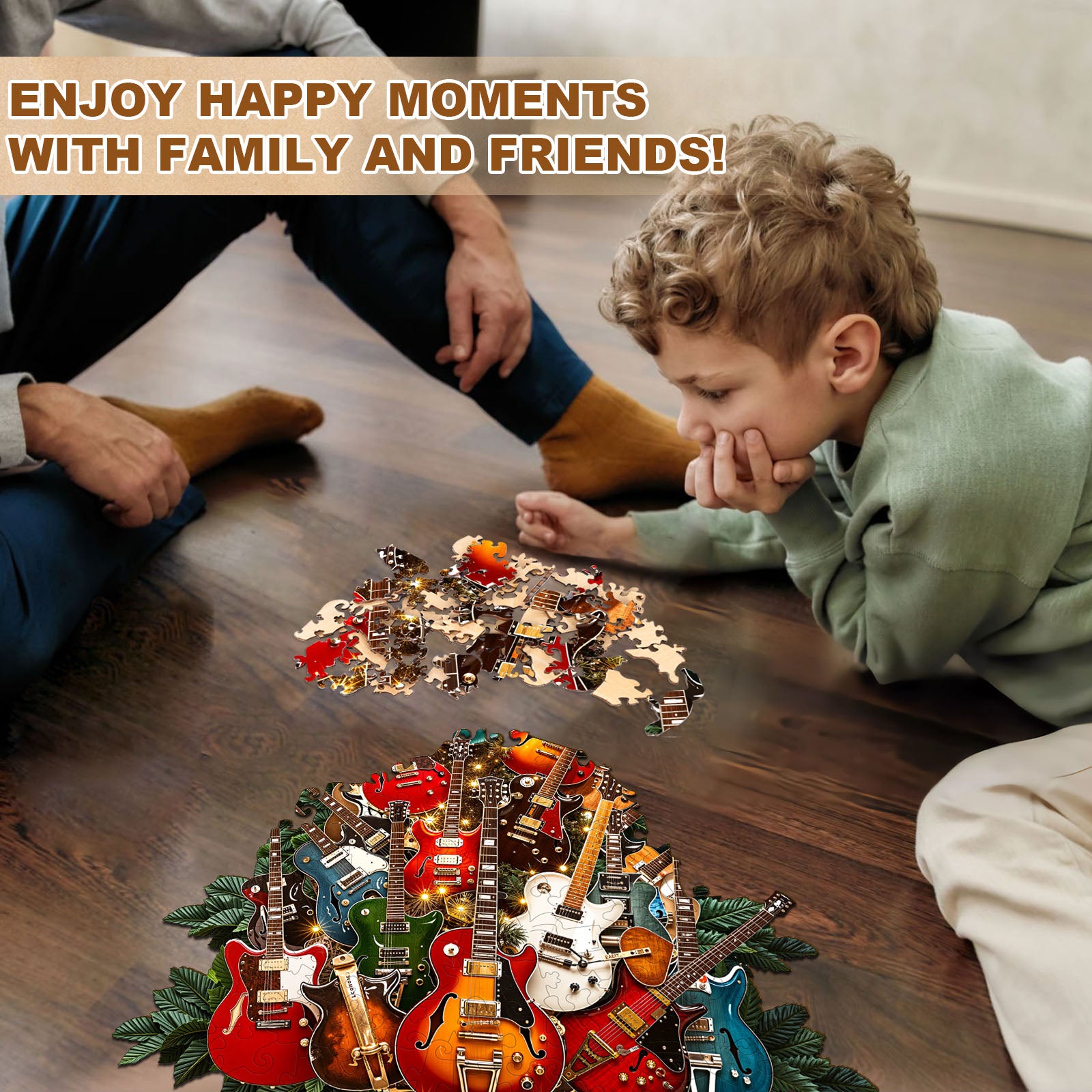 Rock Christmas Wooden Jigsaw Puzzle