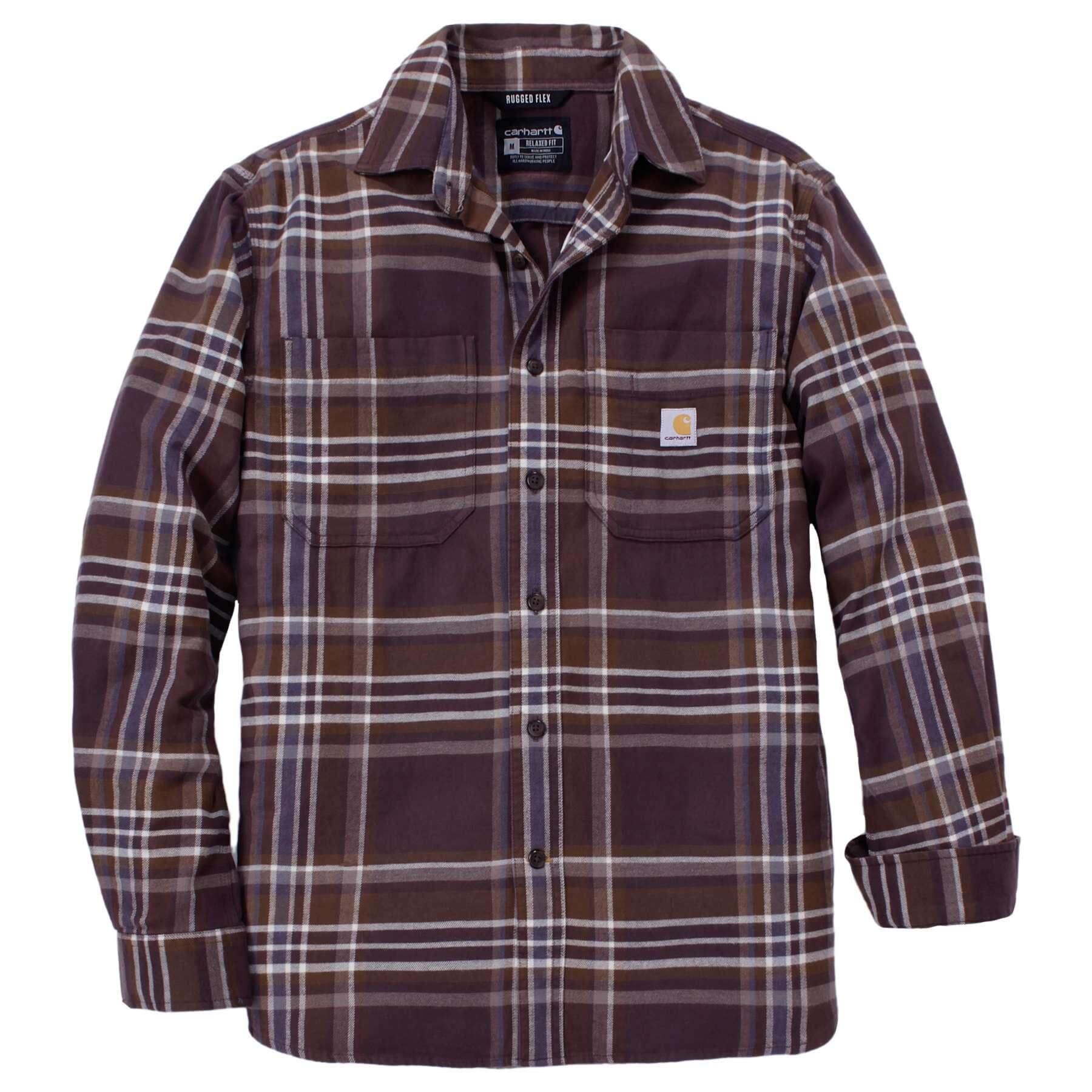 CHT Rugged Flex Relaxed Fit Midweight Flannel Long-Sleeve Plaid Shirt 107010