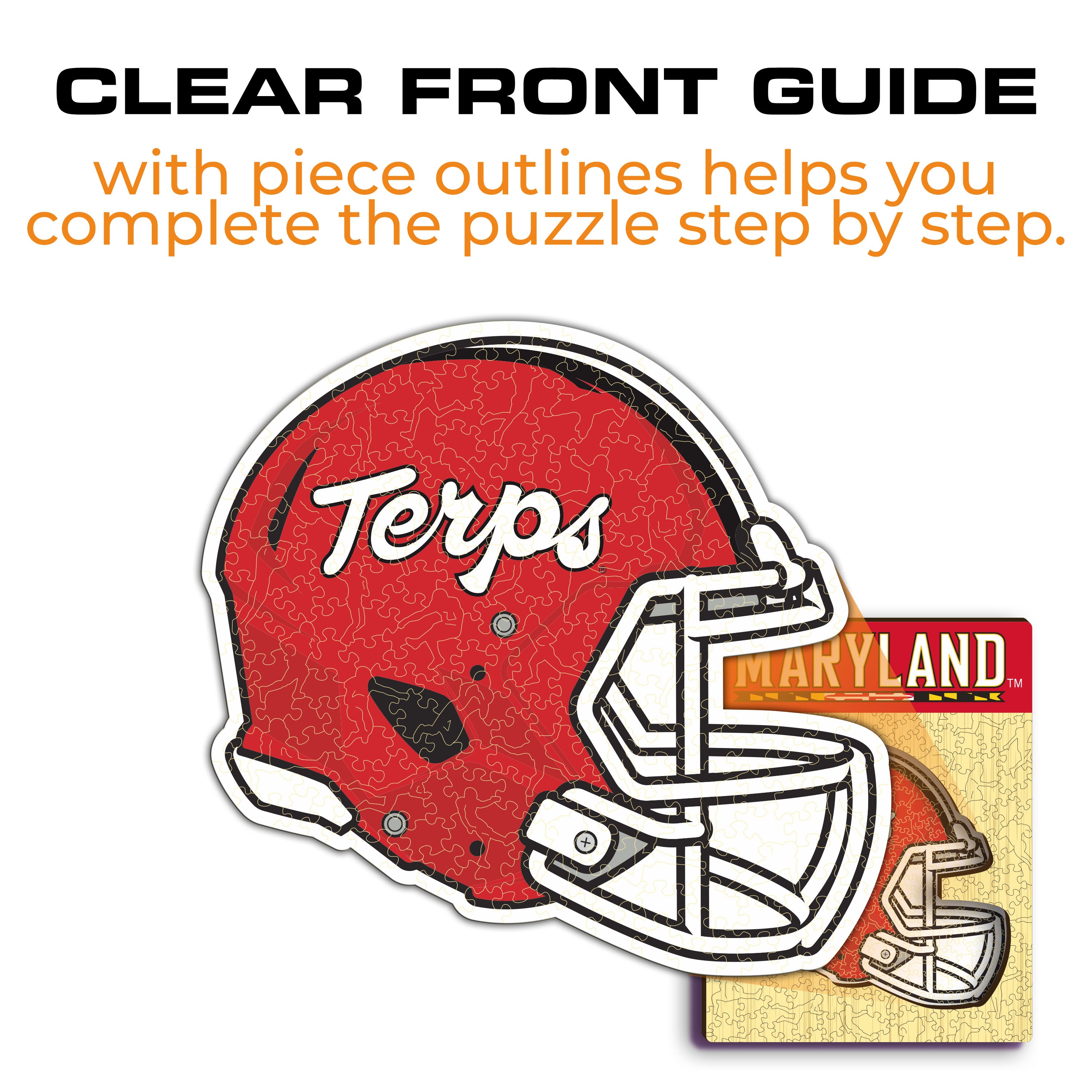 University of Maryland Helmet - Wooden Puzzle