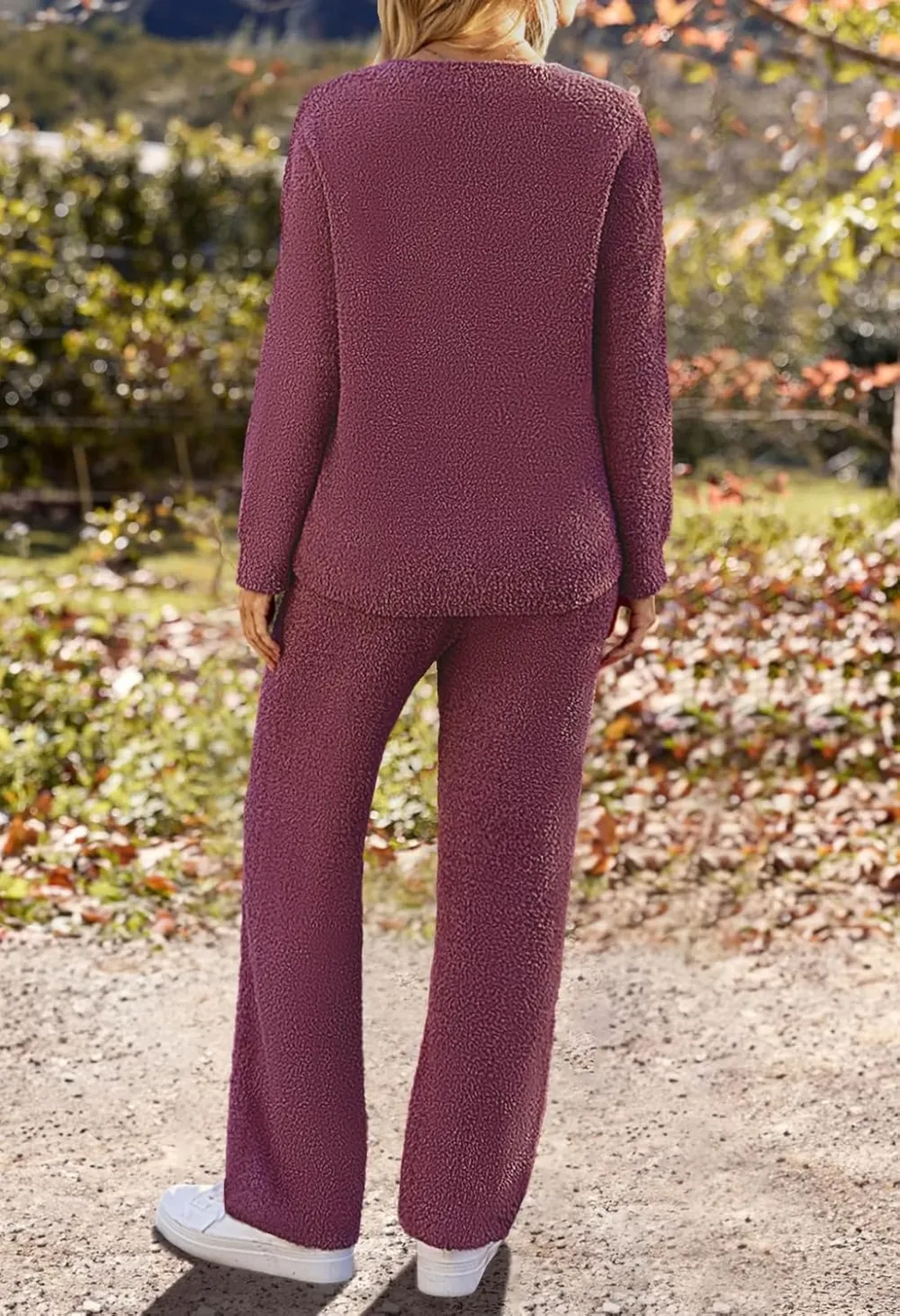 Women's Lounge Sets 2025 Fall Fashion 2 Piece Outfits Sweater Pajama Set