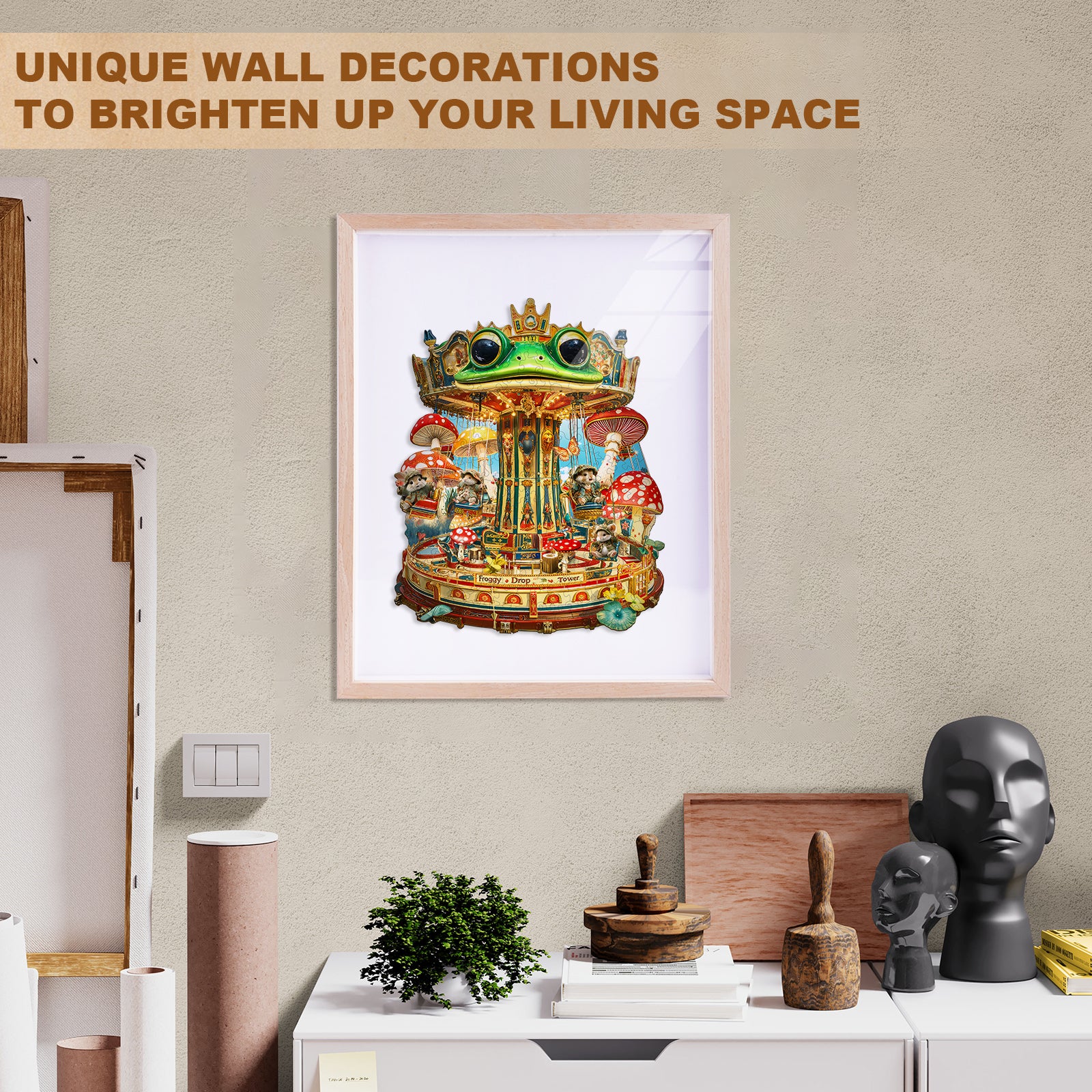 Froggy Drop Tower Wooden Jigsaw Puzzle