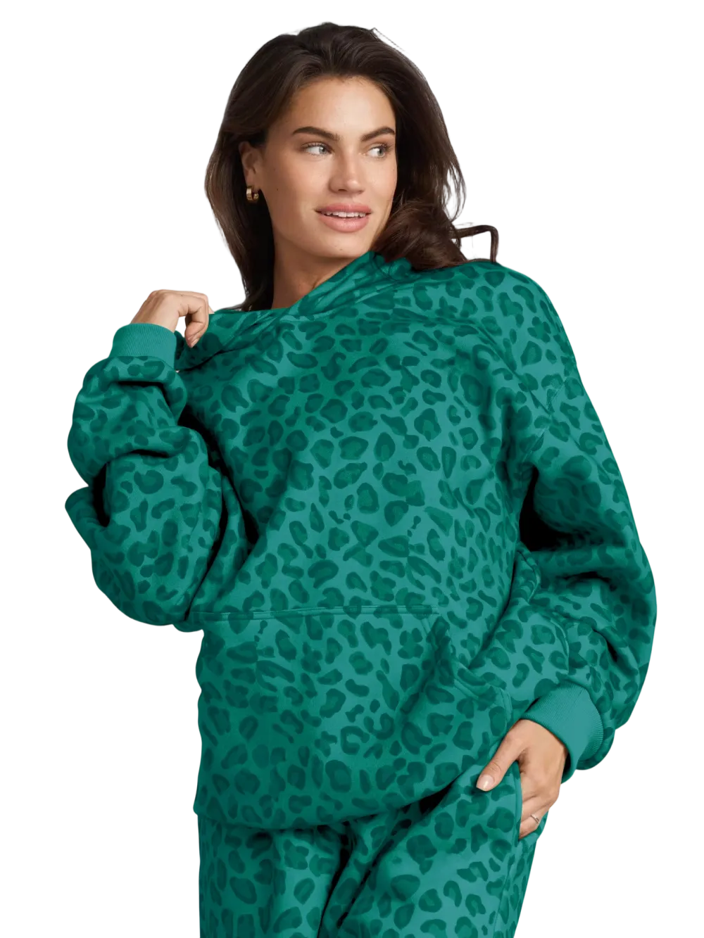 Leopard print unisex hoodie