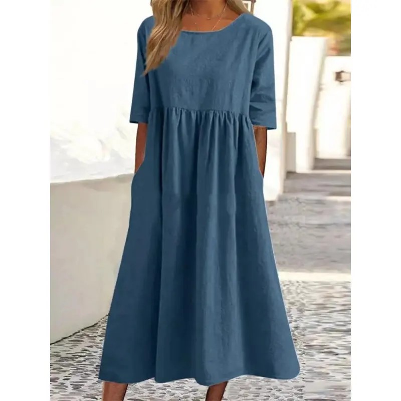 🔥9 Packs $27 - Women's Summer New Cotton and Linen Dress
