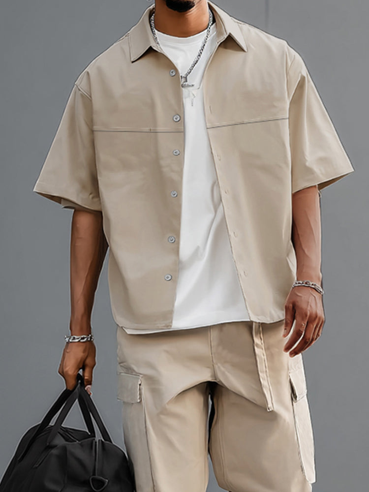 Cargo Style 100% Cotton Shirt Set