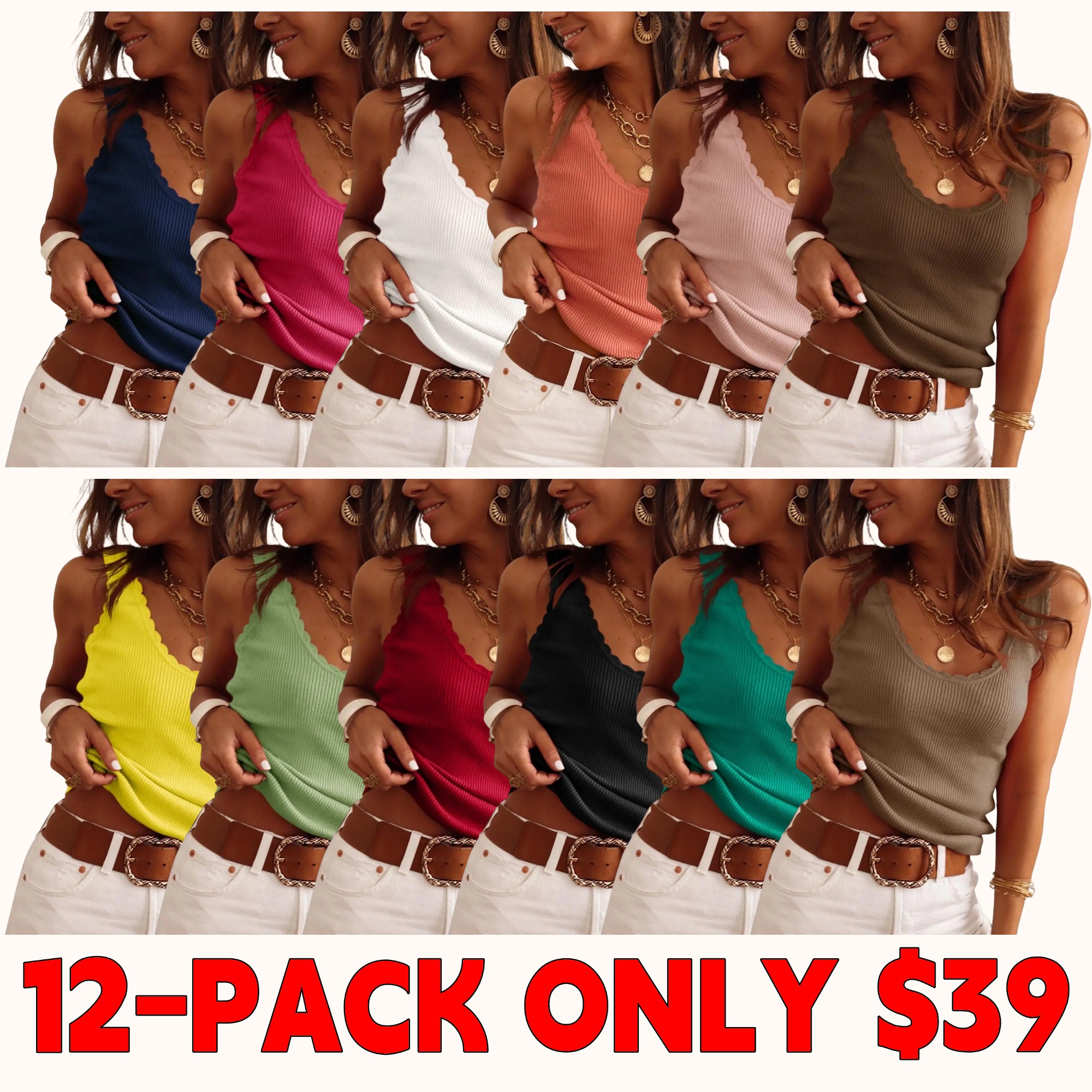 Women's V-Neck Vest — 2026 Model | Sleeveless Rib-Knit Top | Summer Casual & Sexy Sweater Vest