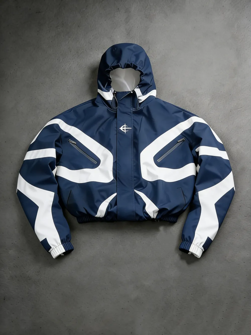 Men's  Jacket High Street Patchwork Print+Printed Elastic Cuff Sport Pants